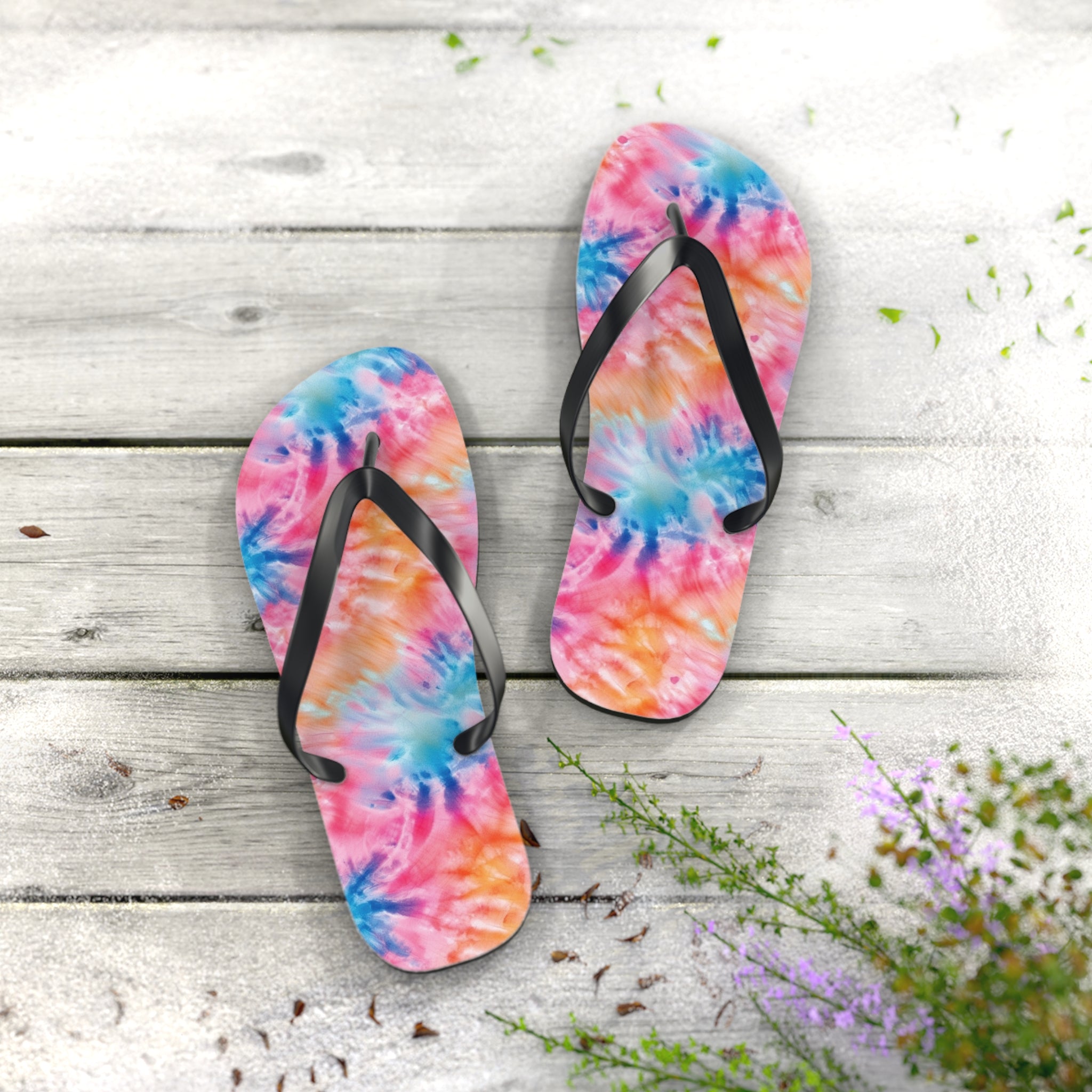 Flip Flops (AOP) - Tie Dye Designs 01