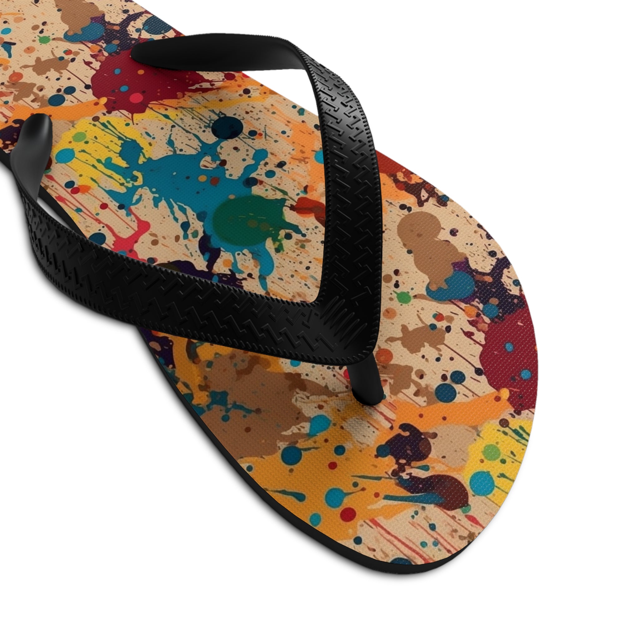 Unisex Flip-Flops (AOP) - Seamless Color Splatter Designs 01