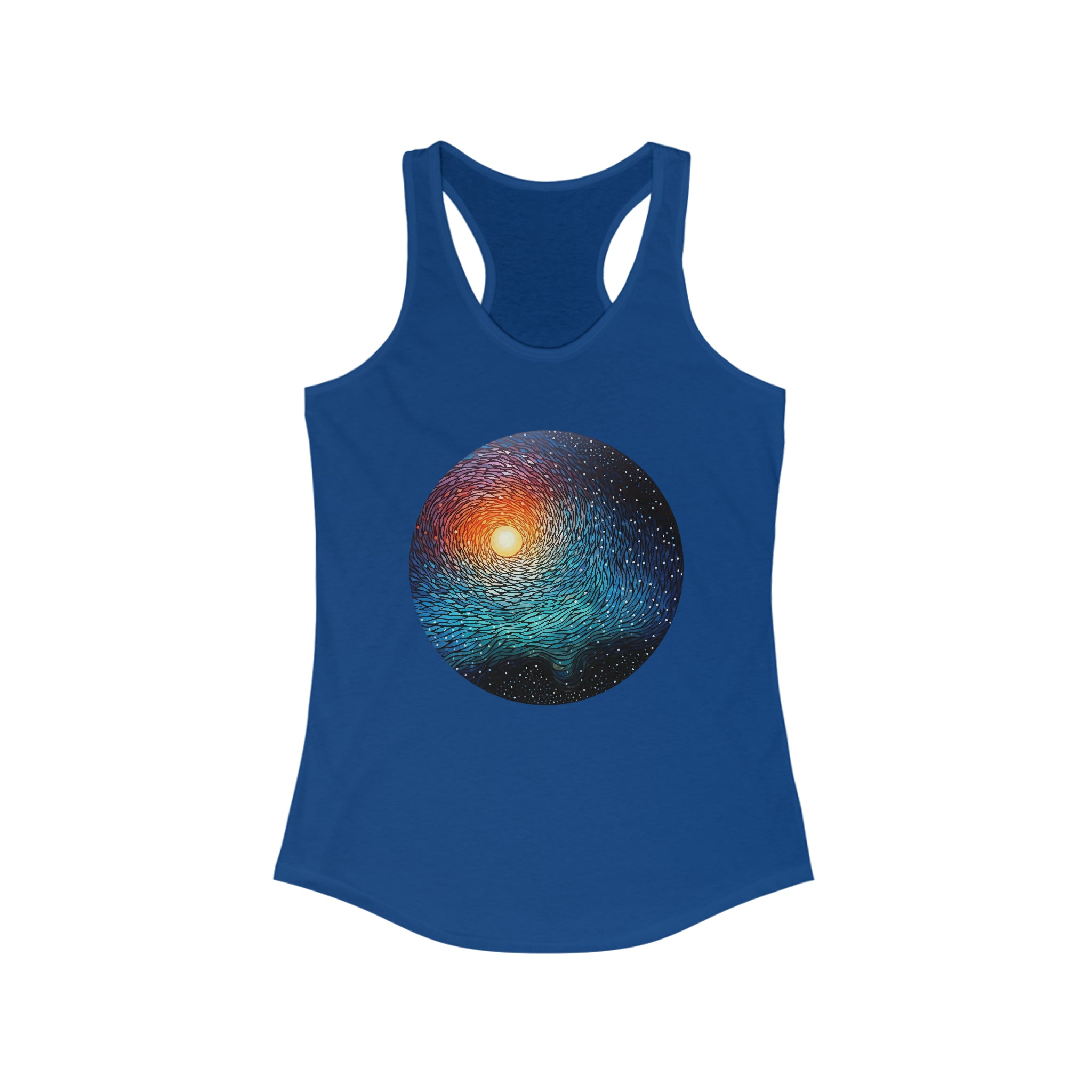 Women's Ideal Racerback Tank - Pointillism Designs 06