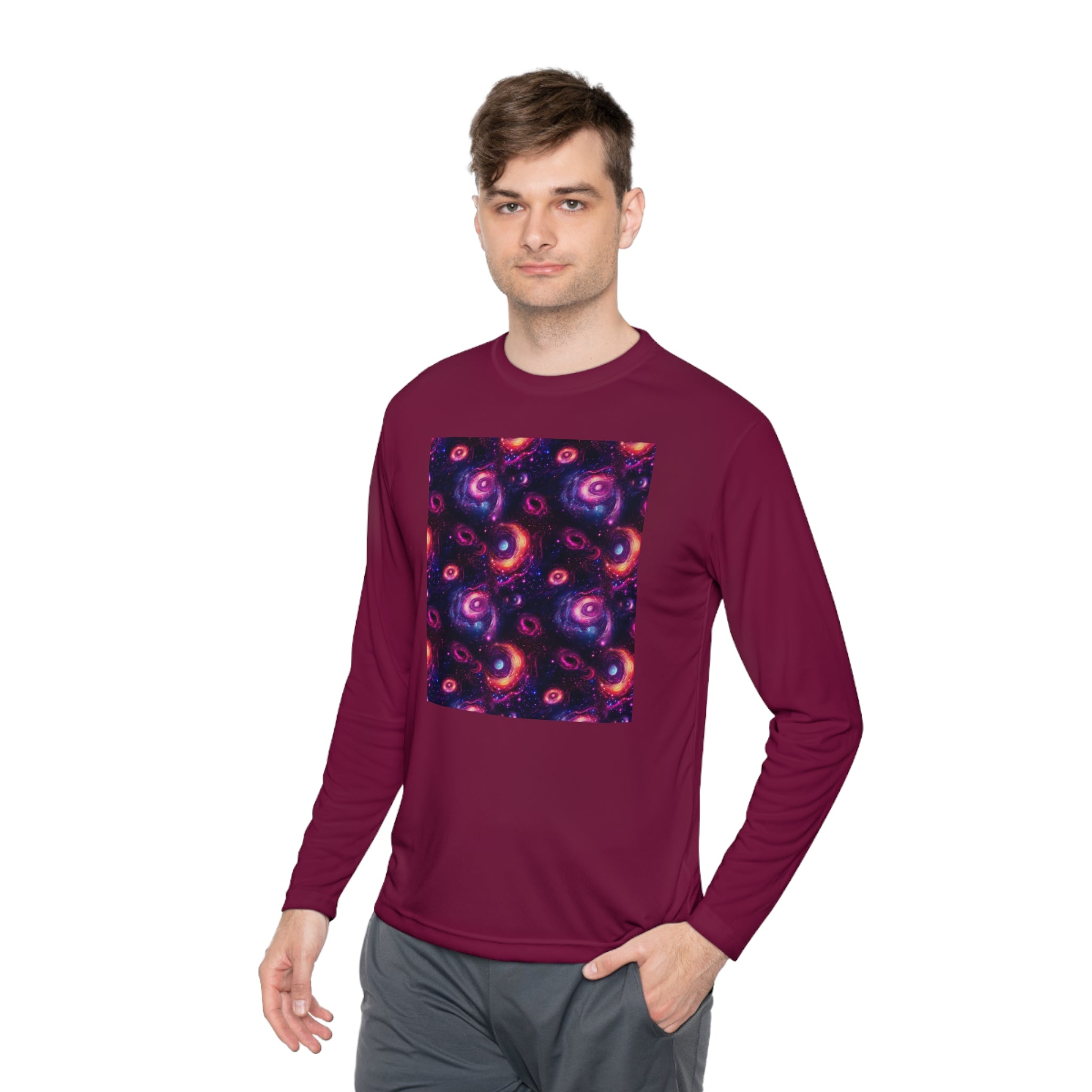 Unisex Lightweight Long Sleeve Tee (AOP) - Abstract Designs 02