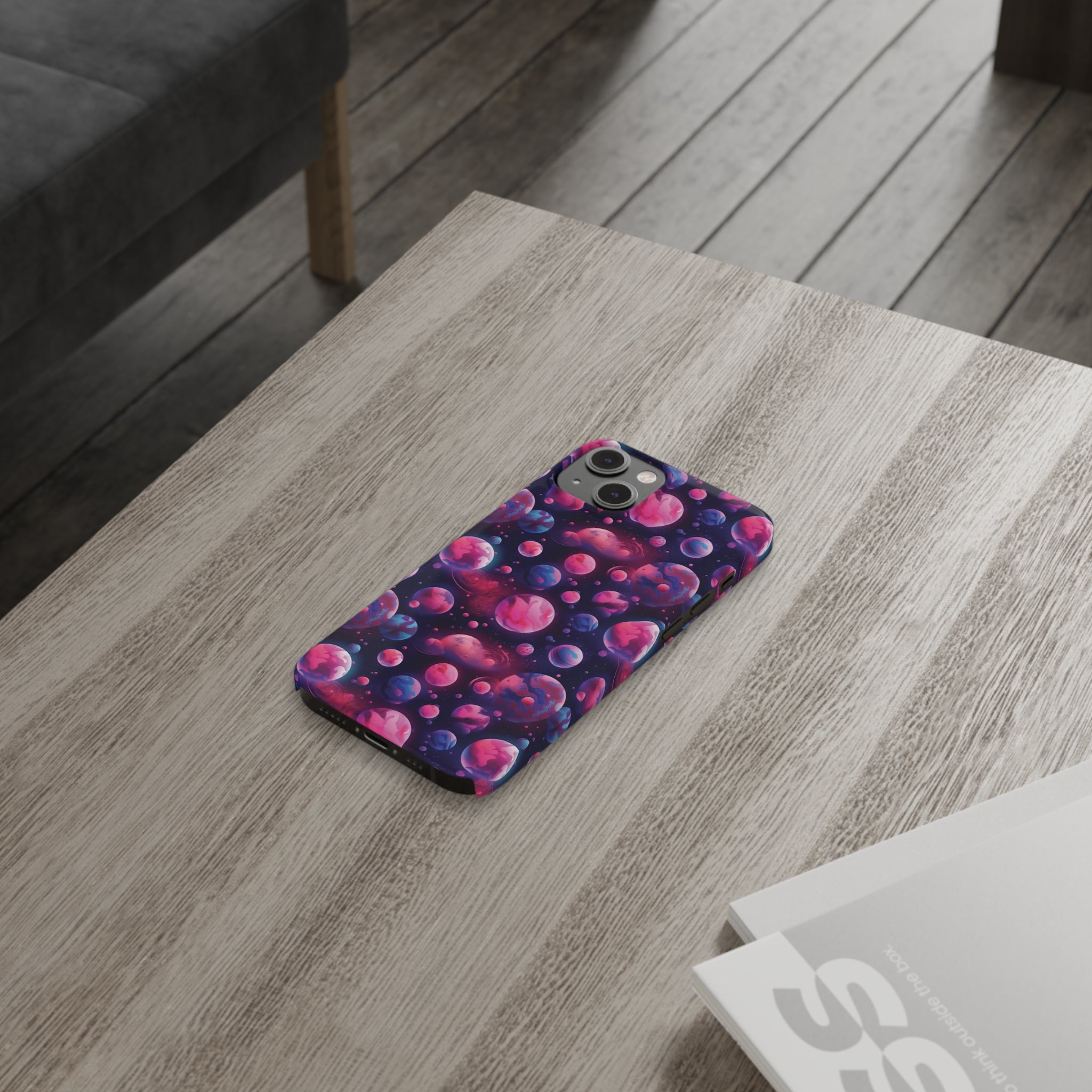 Slim Phone Cases (AOP) - Seamless Fantasy Galaxies 09