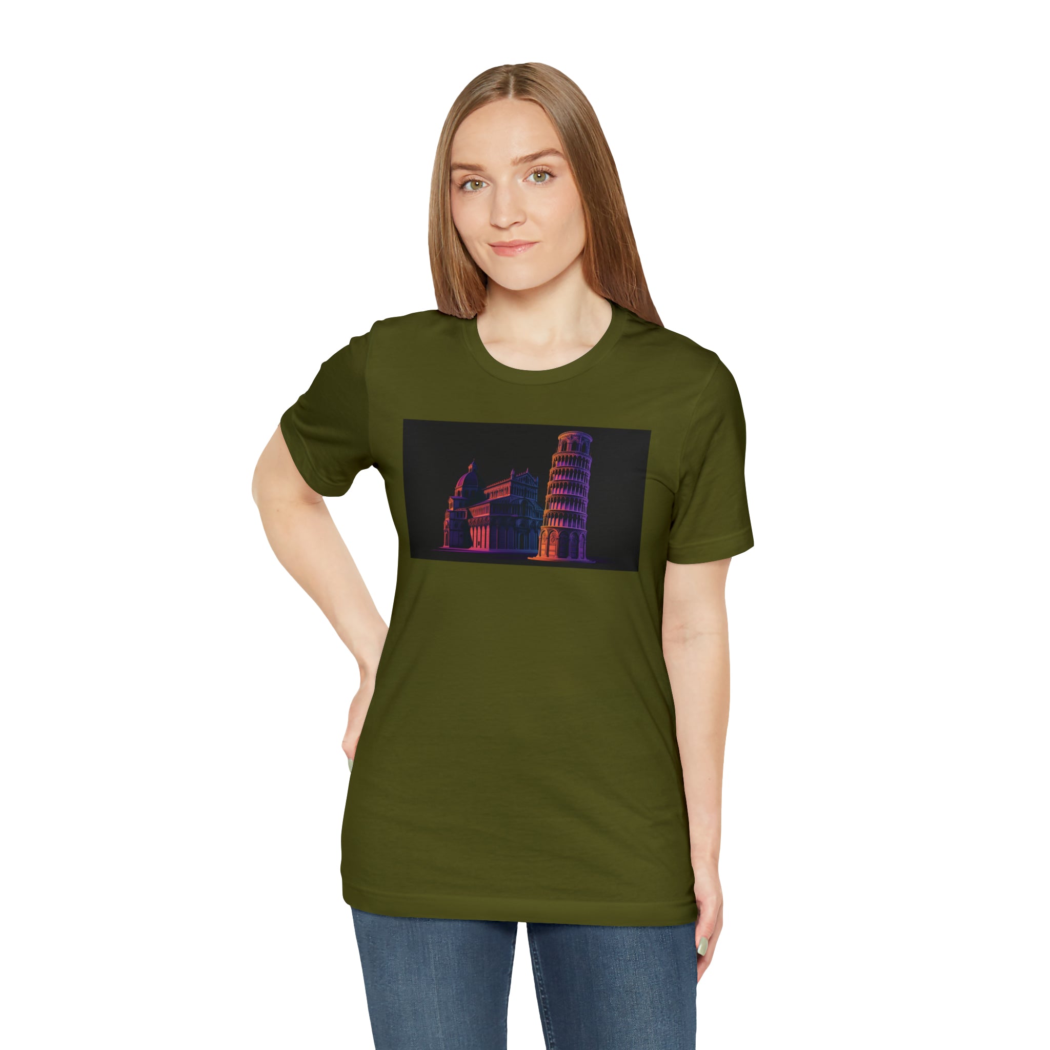 Unisex Jersey Short Sleeve Tee - Leaning Tower of Pisa, Italy