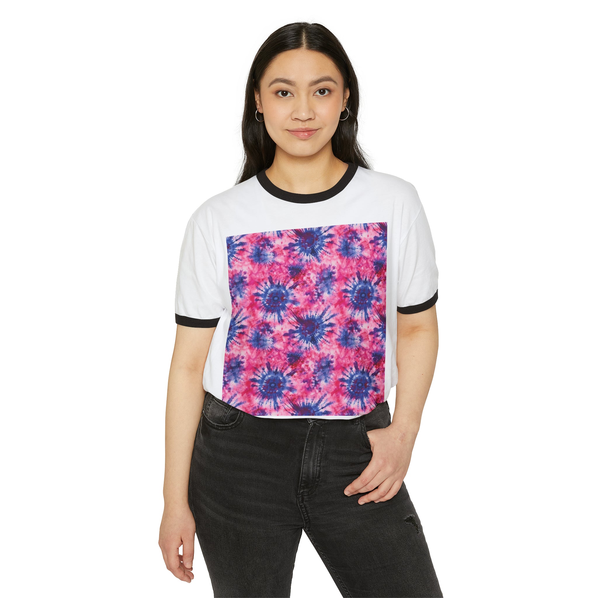 Unisex Cotton Ringer T-Shirt - Abstract Designs 07