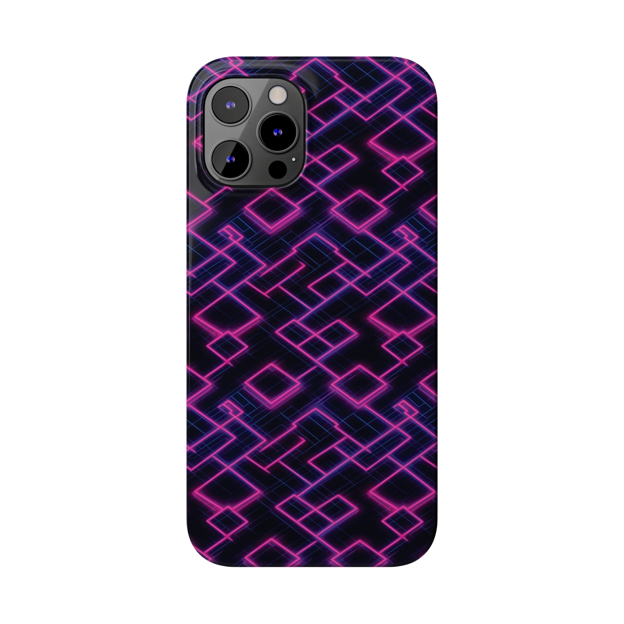 Slim Phone Cases (AOP) - Seamless Synthwave Designs 01