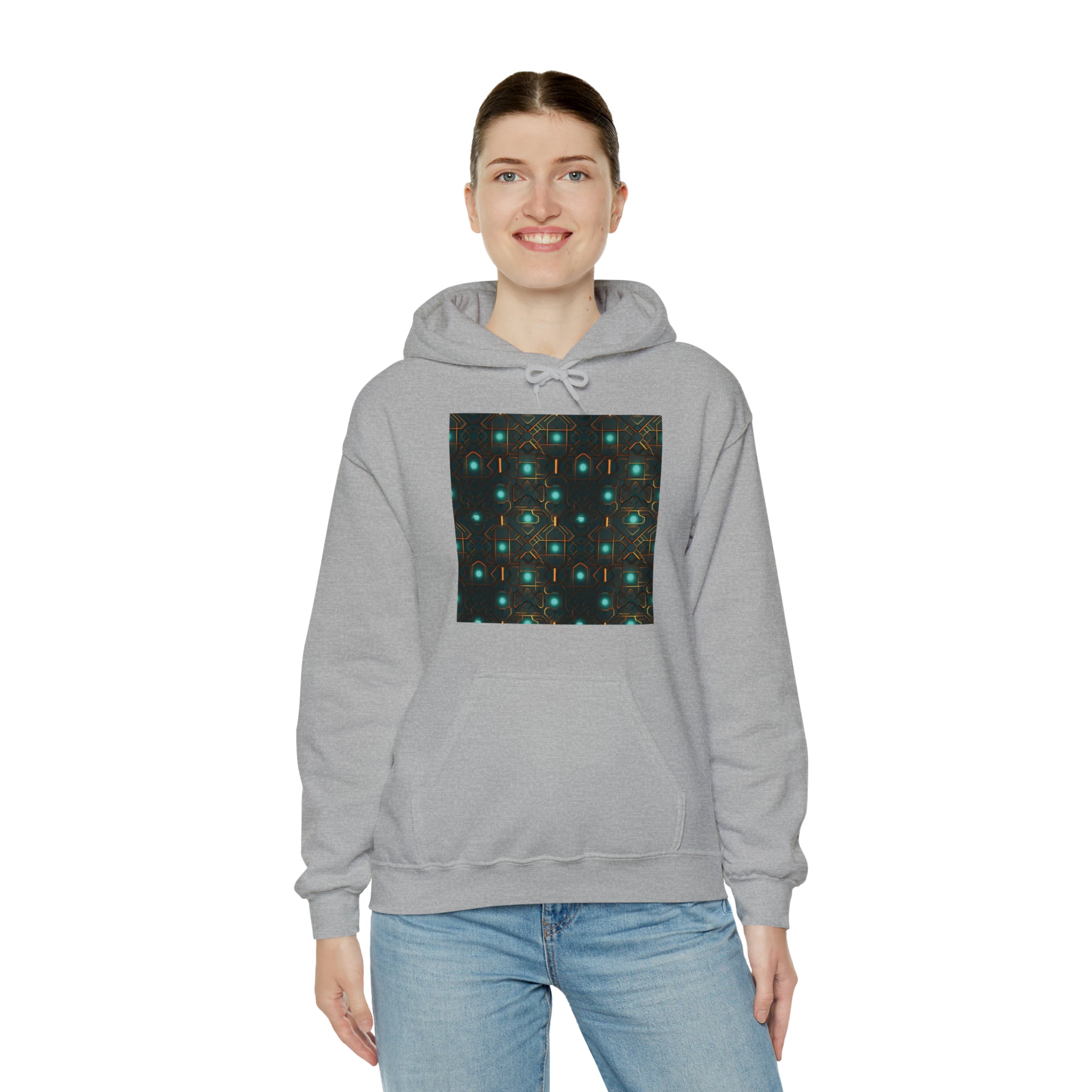 Unisex Heavy Blend™ Hooded Sweatshirt - Abstract Neon Designs 09