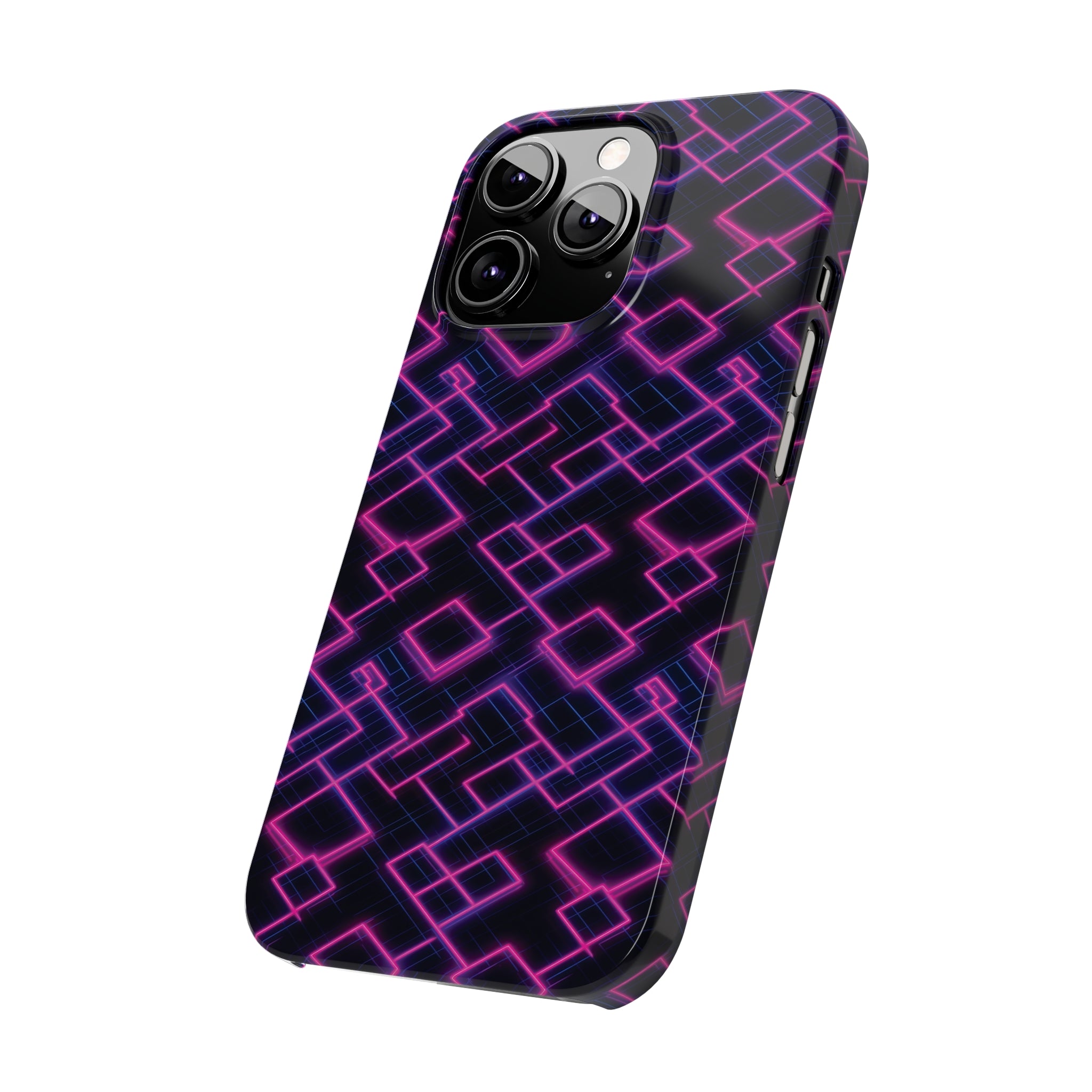 Slim Phone Cases (AOP) - Seamless Synthwave Designs 01