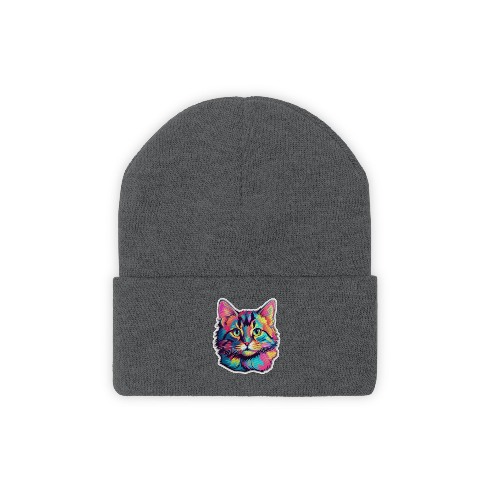 Knit Beanie - Kitten Pop Art 08