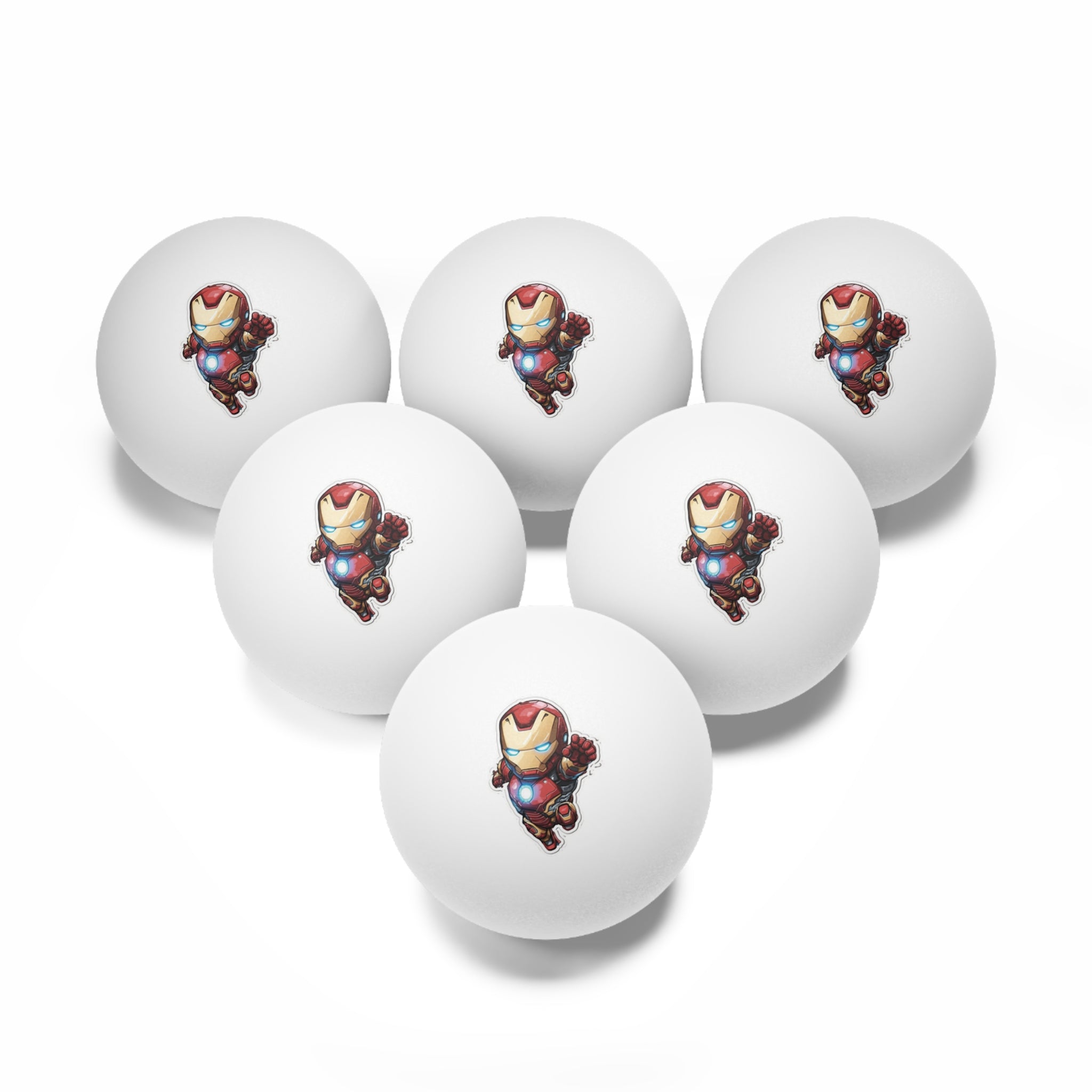 Ping Pong Balls, 6 pcs - Pop Art - Baby Iron-Man