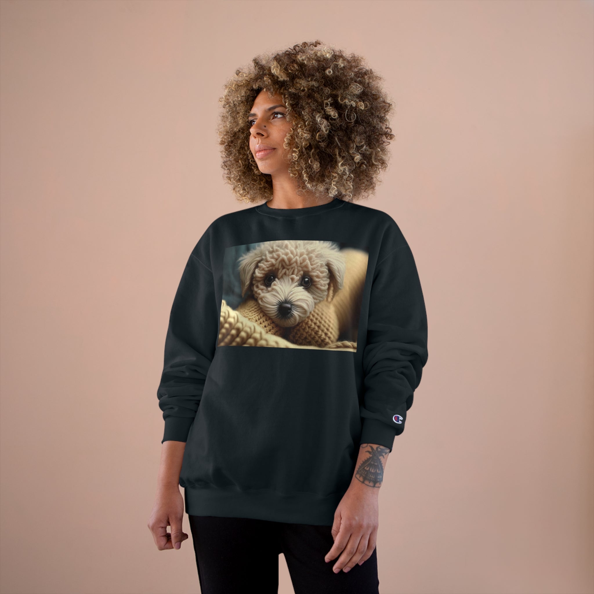 Champion Sweatshirt - Knit Animals, Puppy