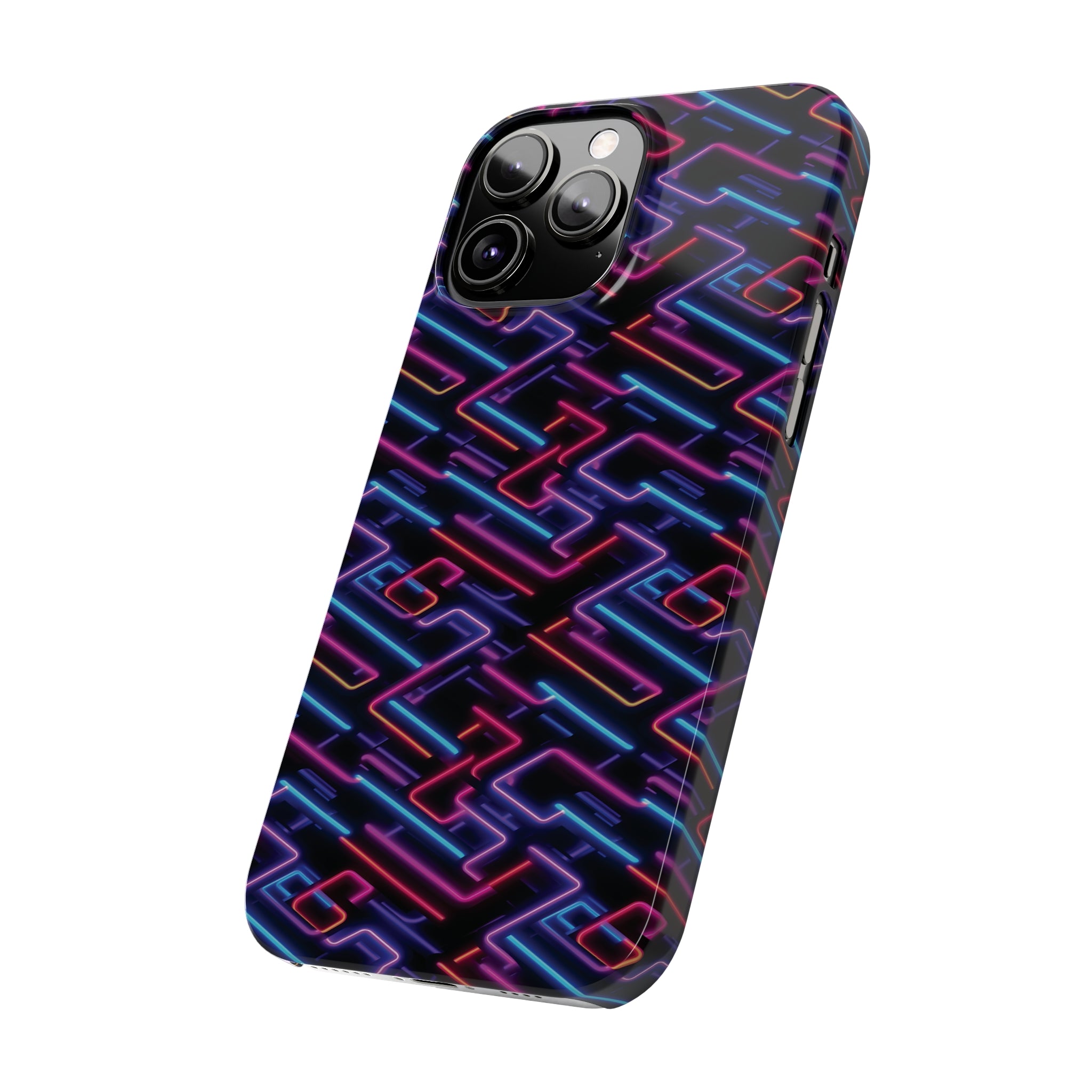 Slim Phone Cases (AOP) - Seamless Neon Designs 01