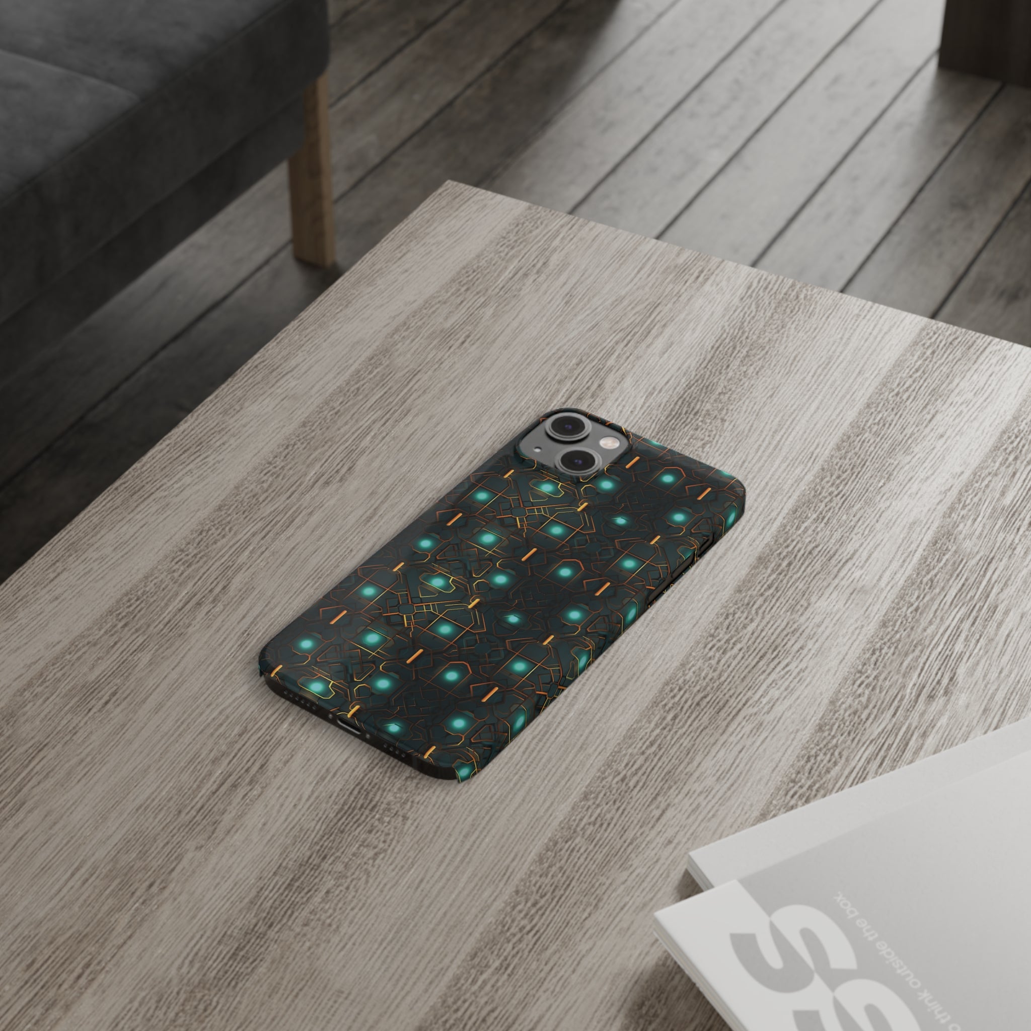 Slim Phone Cases (AOP) - Seamless Futuristic Designs 01