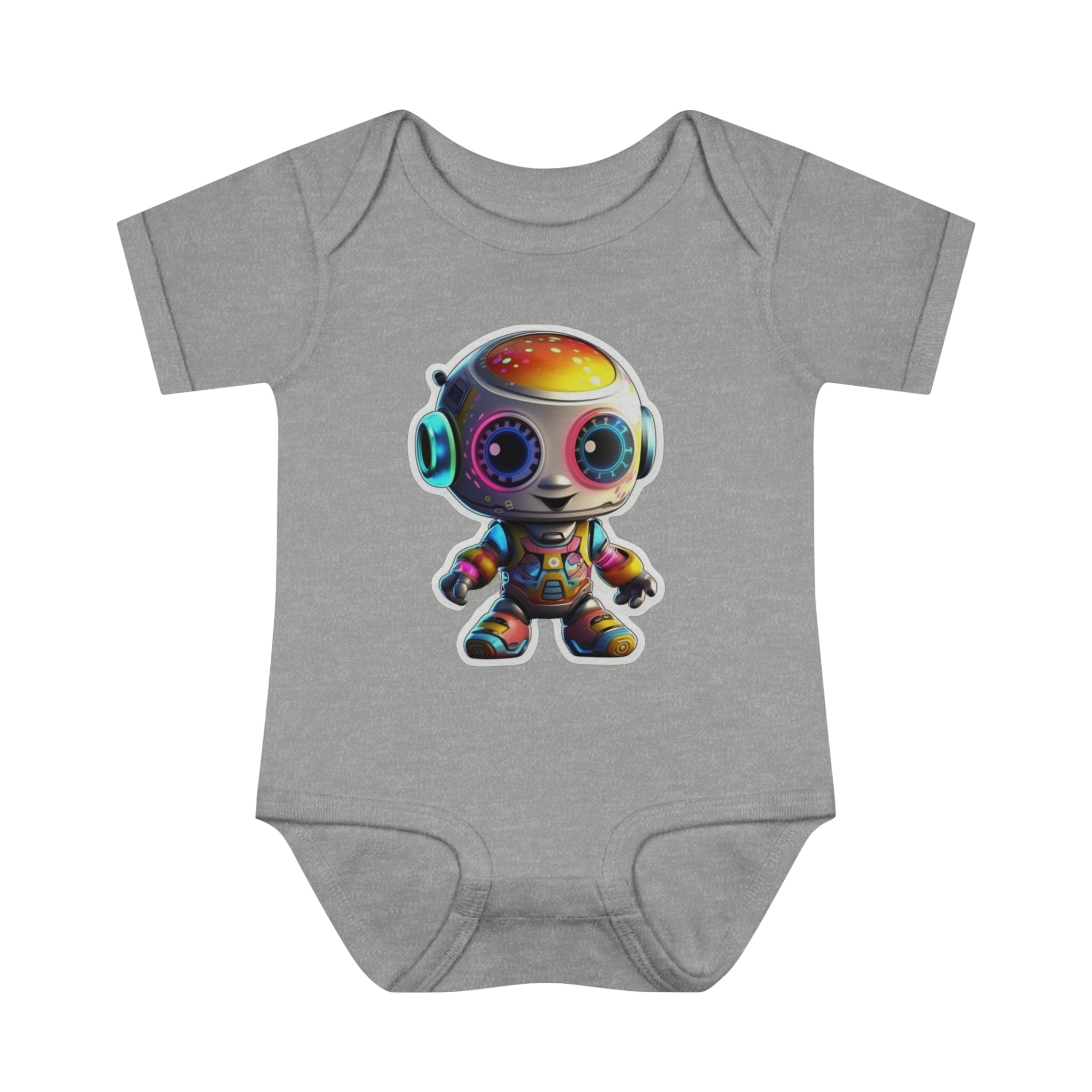 Infant Baby Rib Bodysuit - Circuit, Robot Pop Art 08