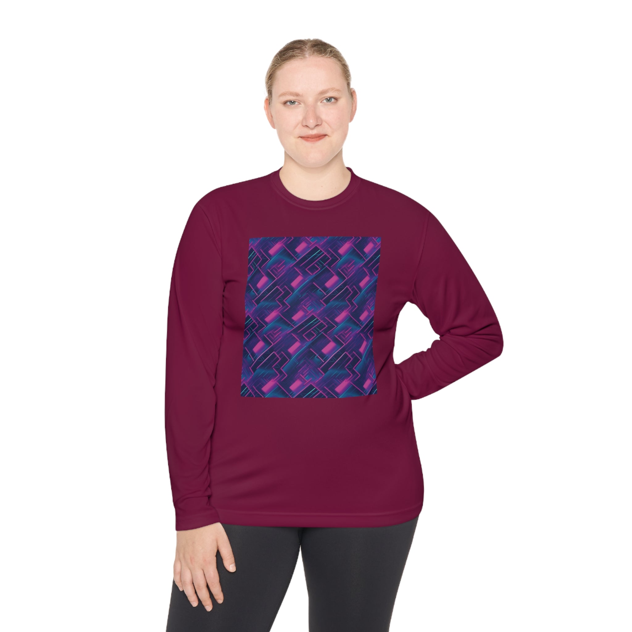 Unisex Lightweight Long Sleeve Tee (AOP) - Abstract Designs 04