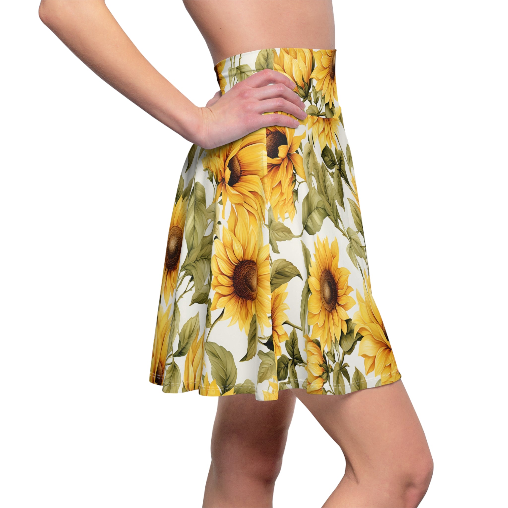 Women's Skater Skirt (AOP) - Seamless Watercolor Designs 05