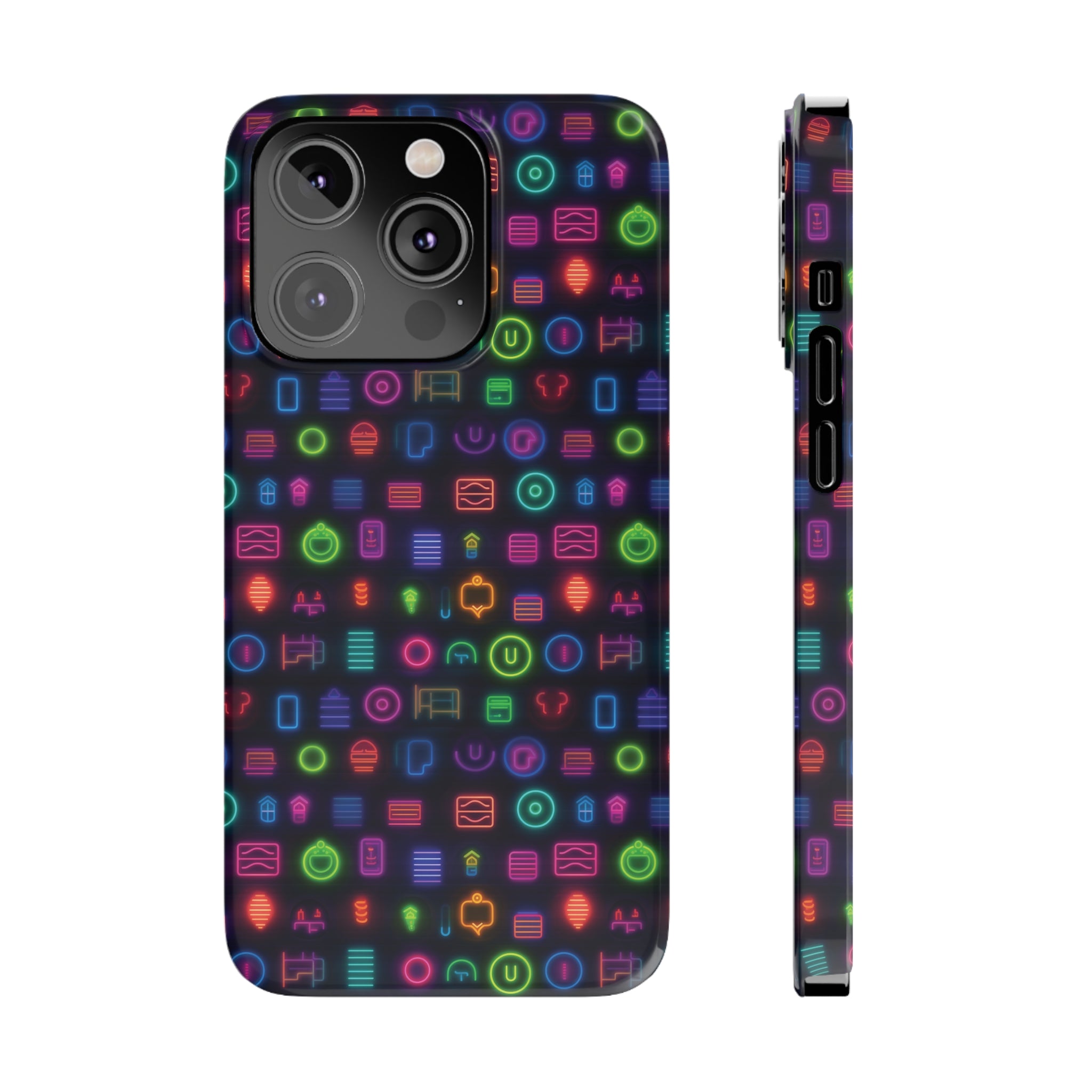Slim Phone Cases (AOP) - Seamless Neon Designs 02