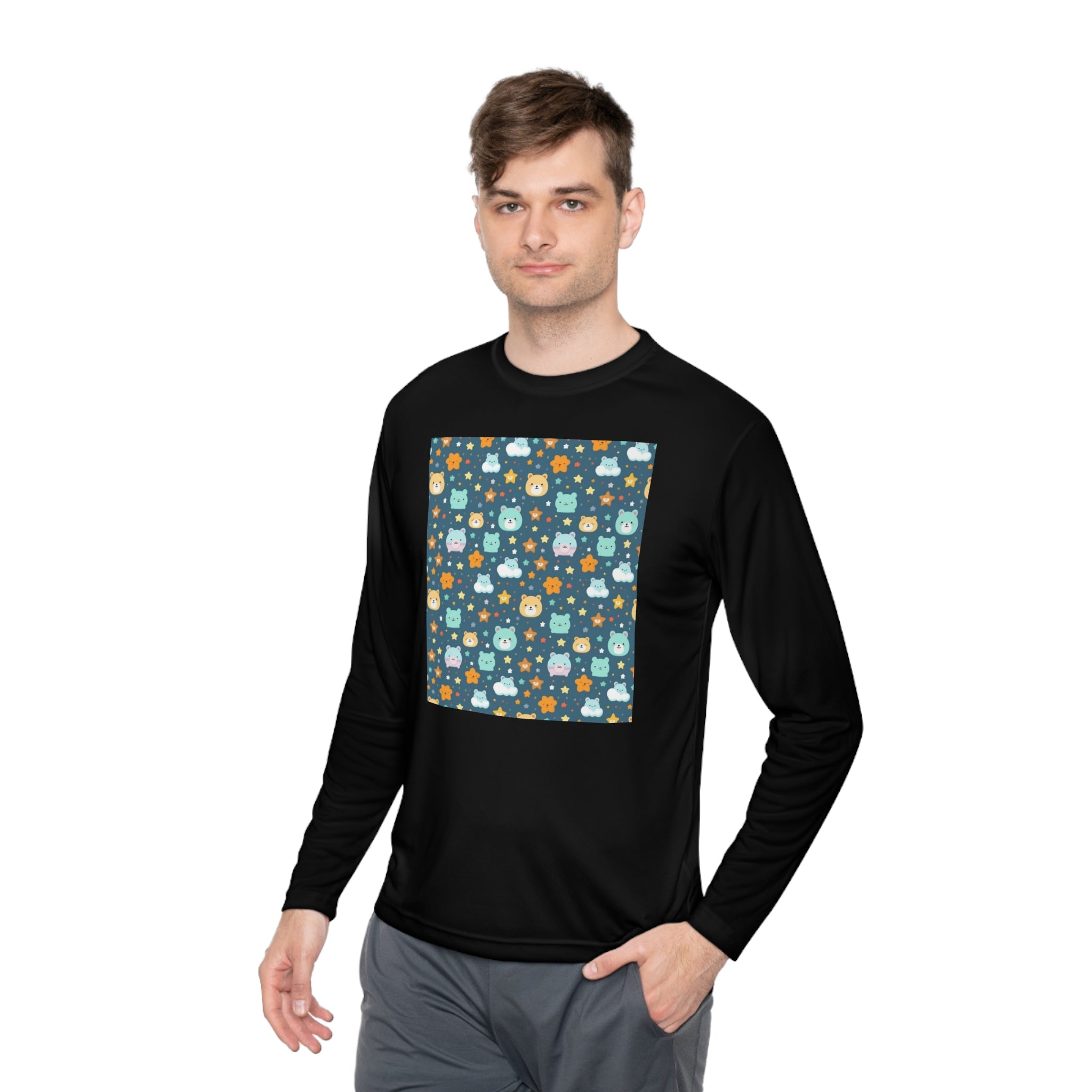 Unisex Lightweight Long Sleeve Tee (AOP) - Abstract Designs 06