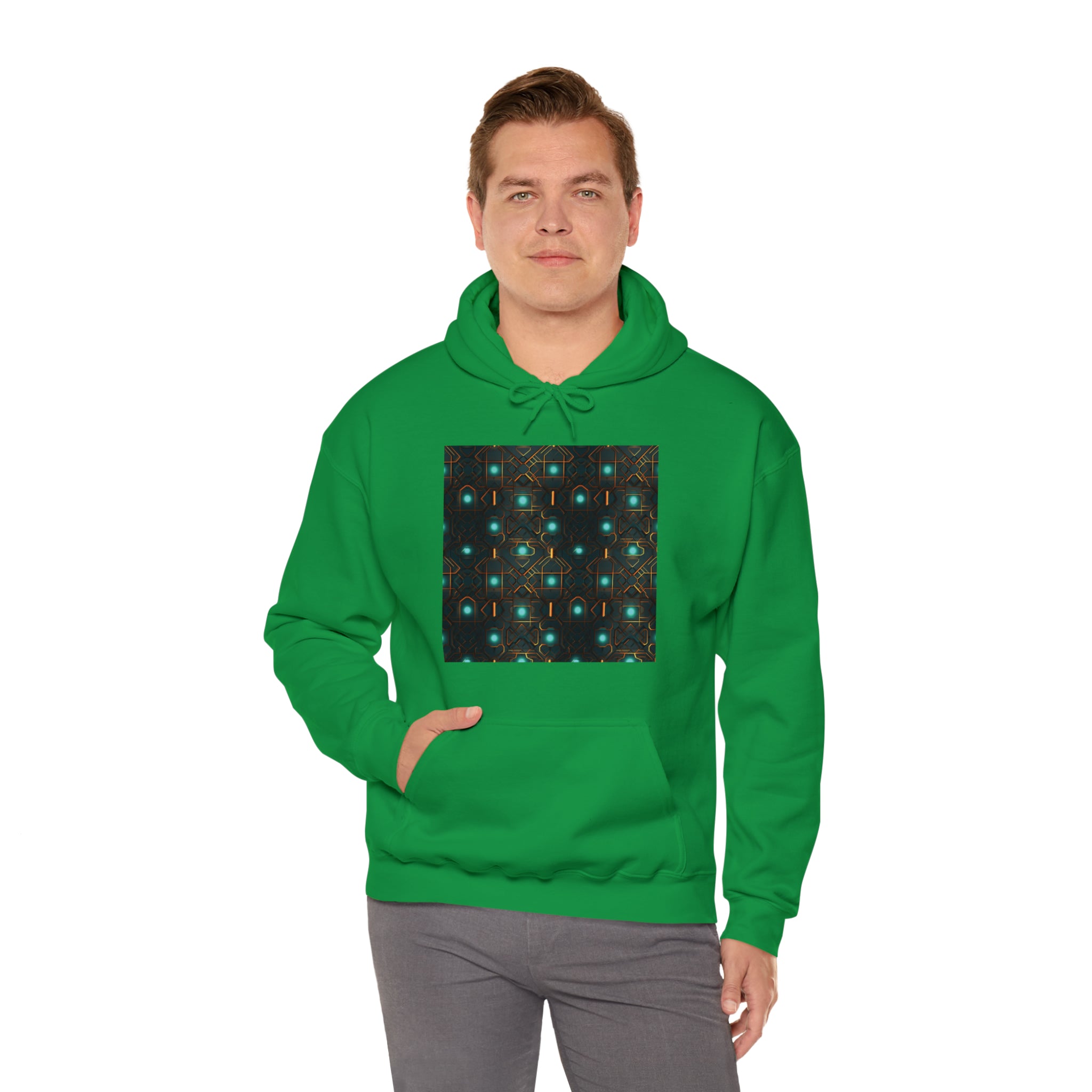 Unisex Heavy Blend™ Hooded Sweatshirt - Abstract Neon Designs 09