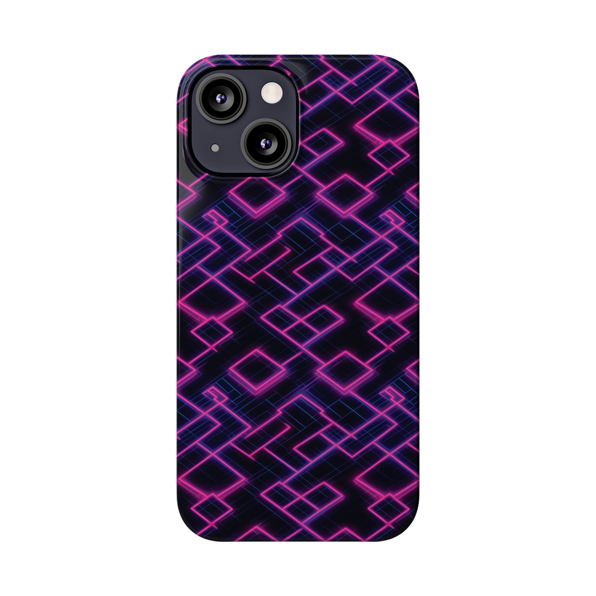 Slim Phone Cases (AOP) - Seamless Synthwave Designs 01