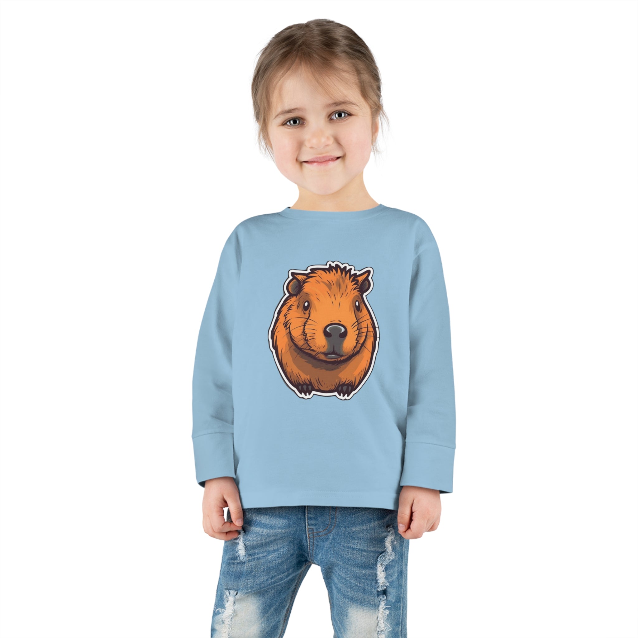 Toddler Long Sleeve Tee - Capybara Pup