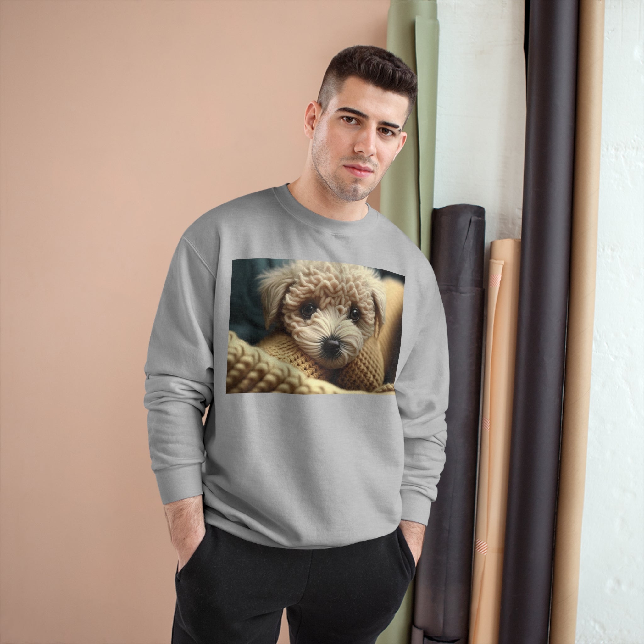 Champion Sweatshirt - Knit Animals, Puppy