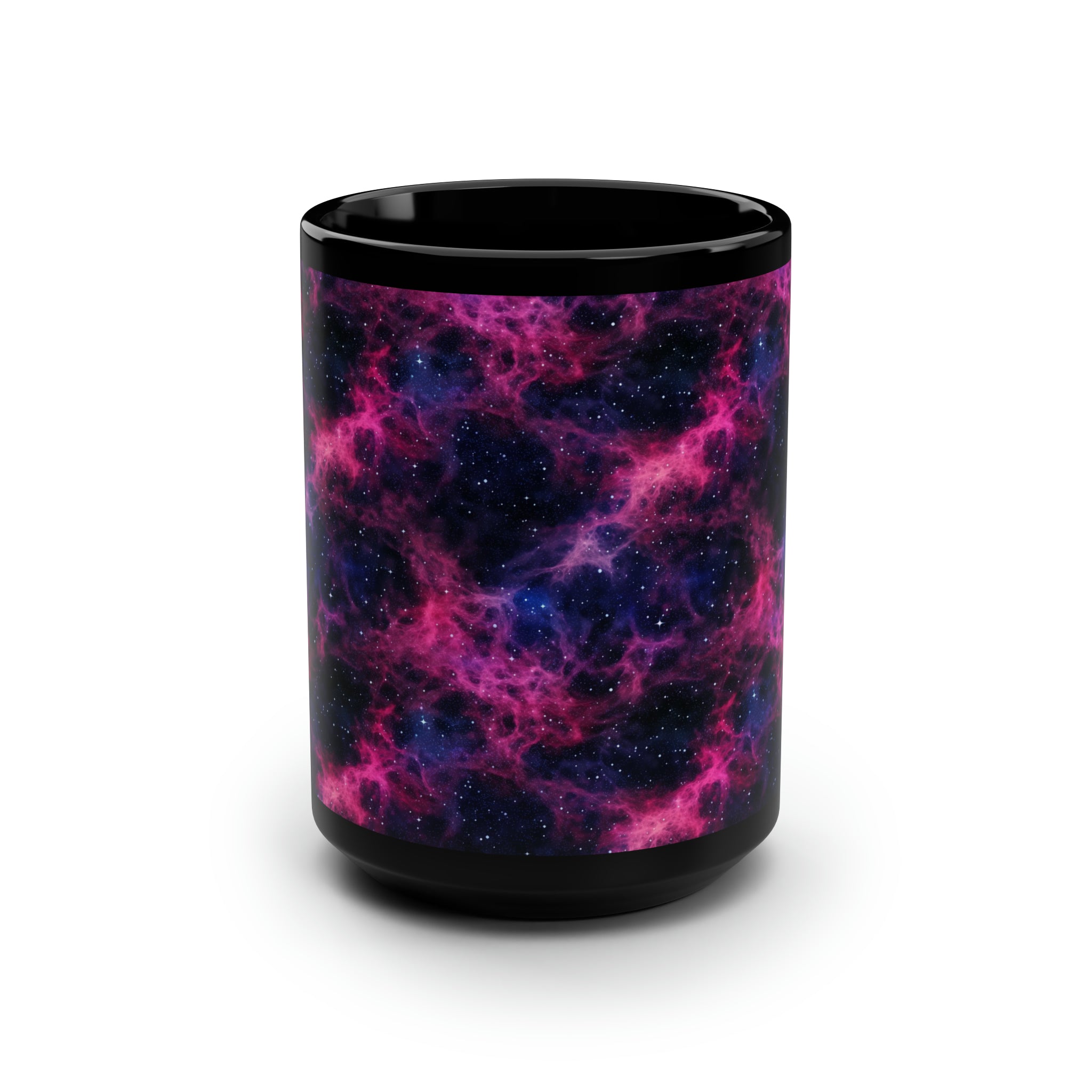 Black Mug, 15oz (AOP) - Fantasy Galaxies 02