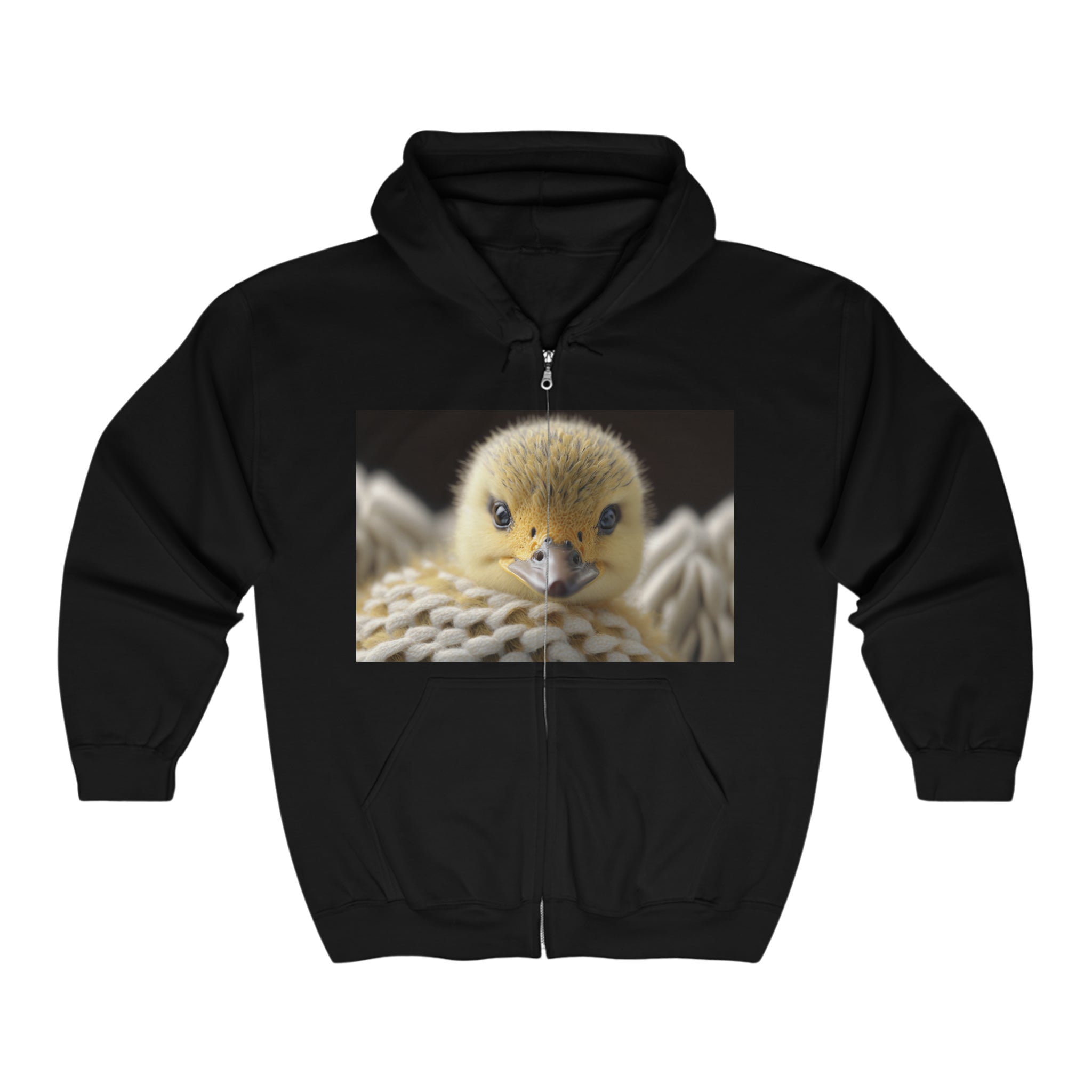 Unisex Heavy Blend™ Full Zip Hooded Sweatshirt - Baby Animals - Duck