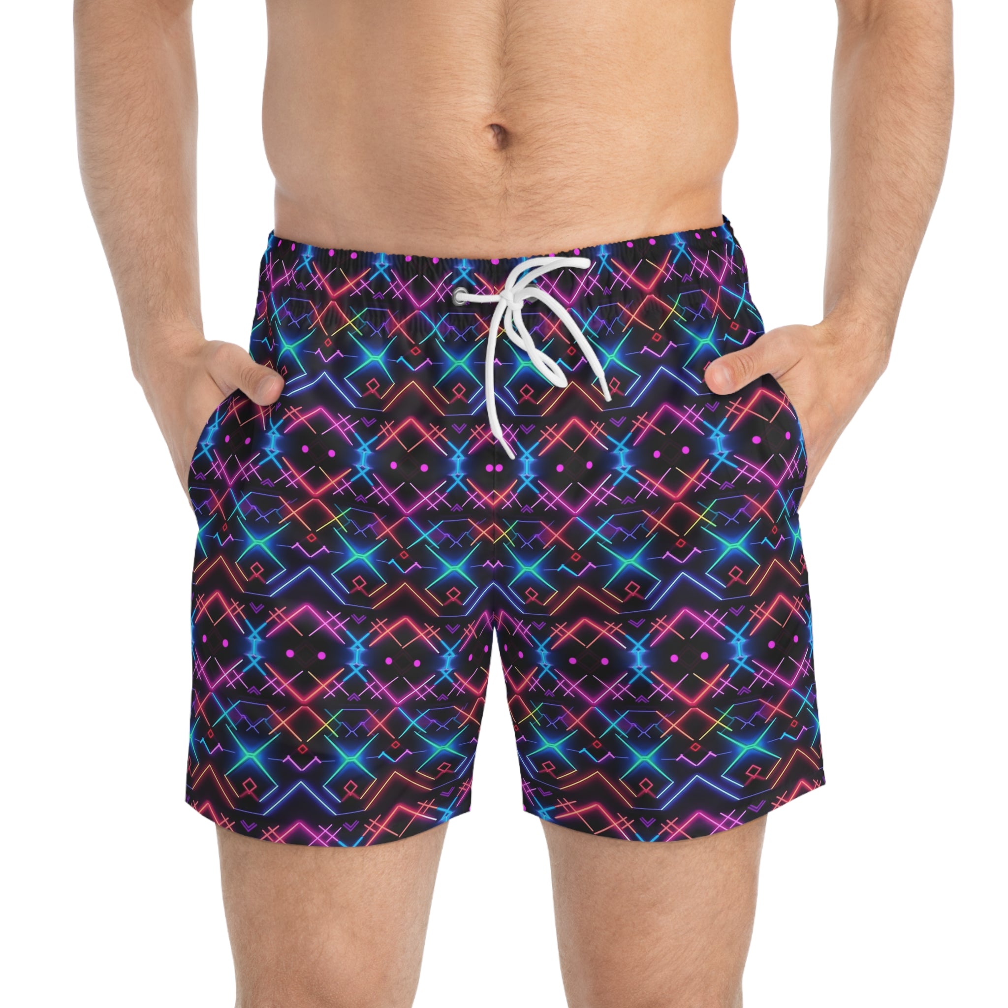 Swim Trunks (AOP) - Seamless Neon Designs 01