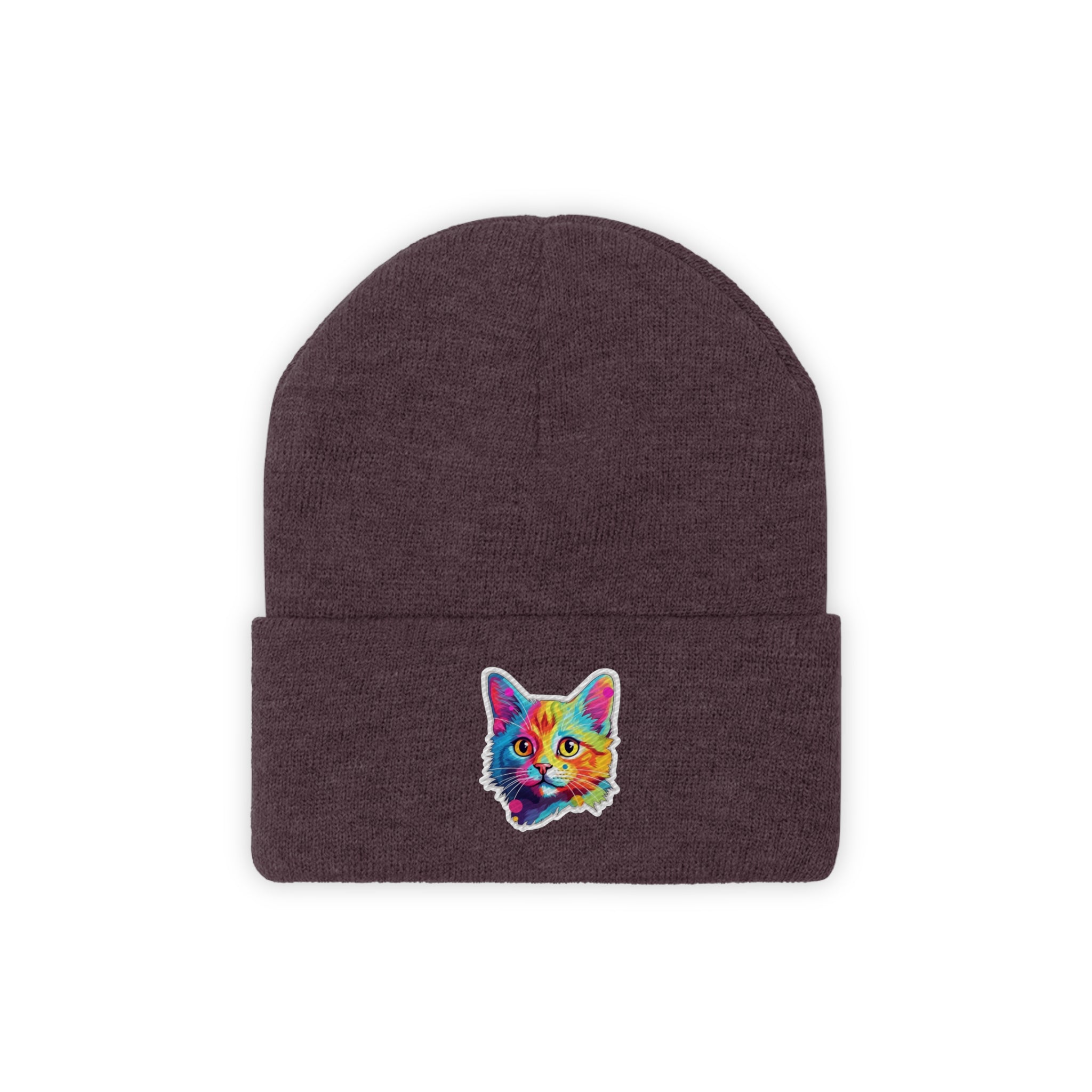 Knit Beanie - Kitten Pop Art 09