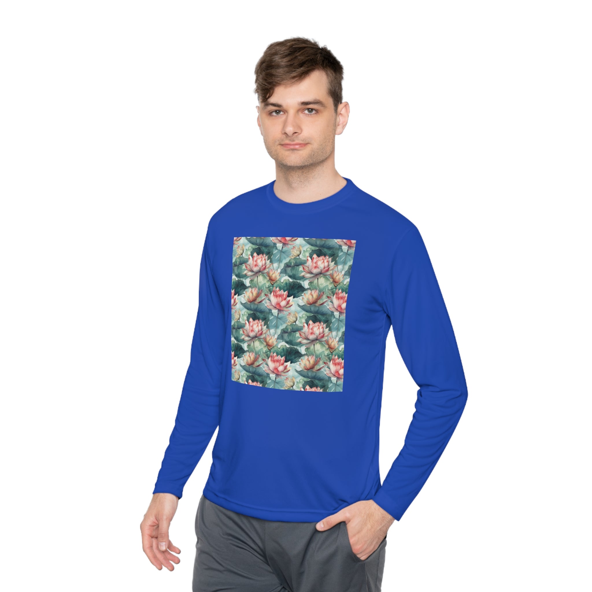 Unisex Lightweight Long Sleeve Tee (AOP) - Abstract Designs 13