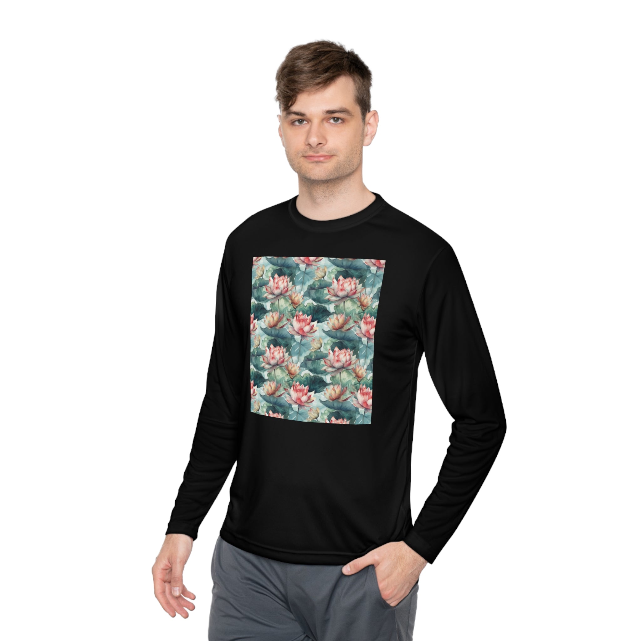 Unisex Lightweight Long Sleeve Tee (AOP) - Abstract Designs 13