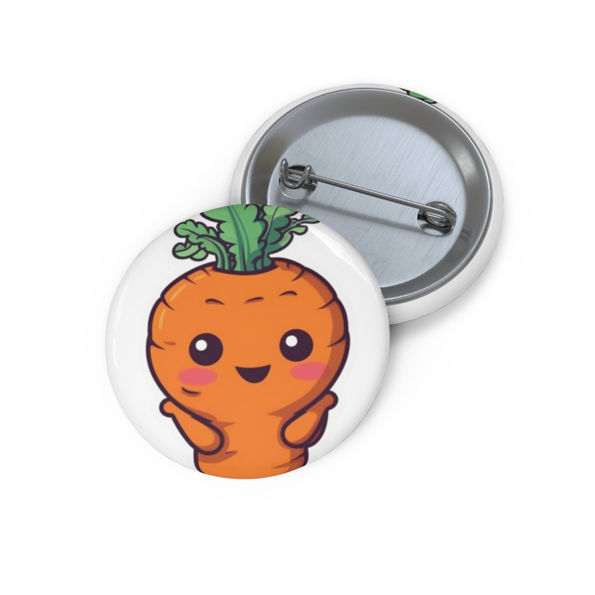 Custom Pin Buttons - Carrot