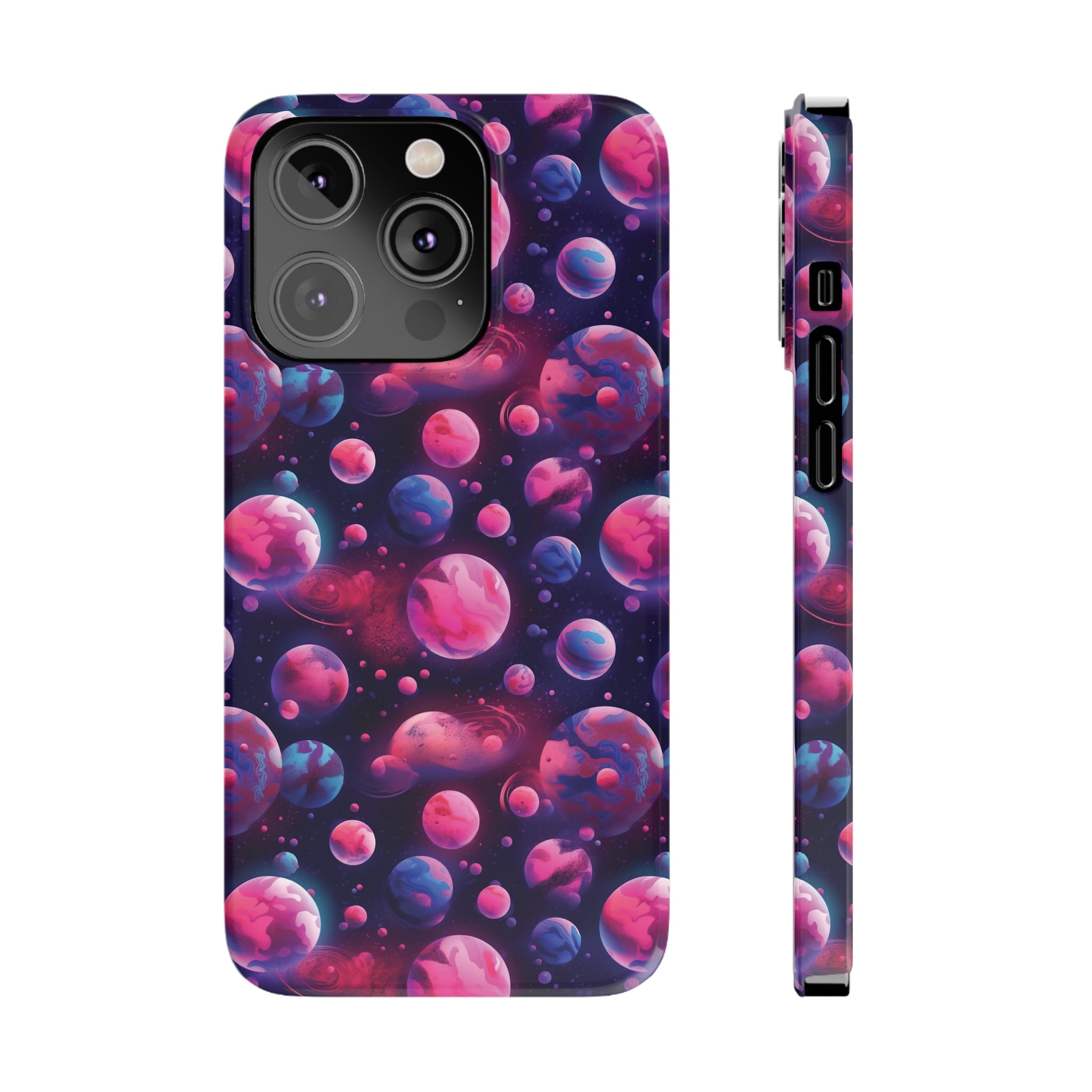 Slim Phone Cases (AOP) - Seamless Fantasy Galaxies 09