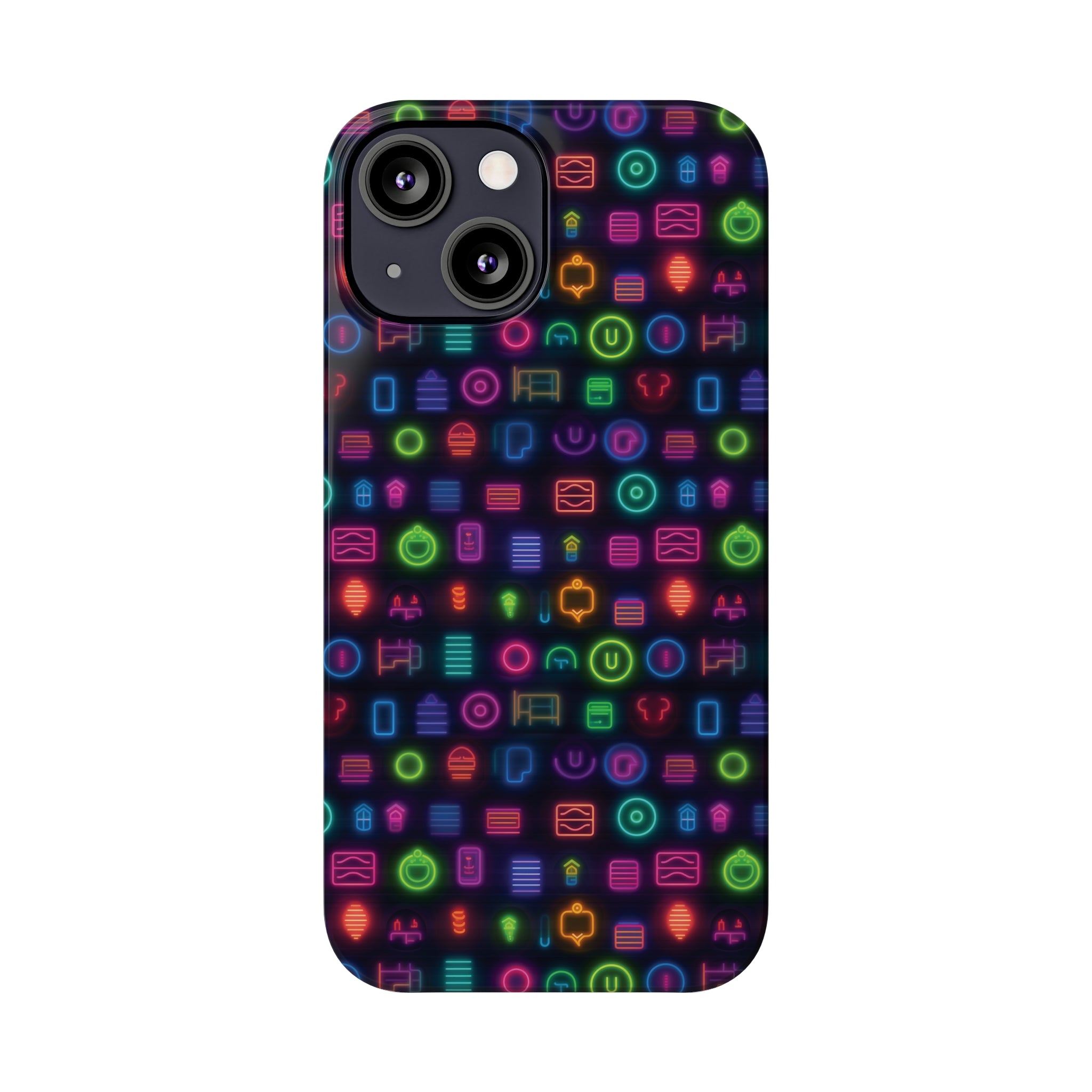 Slim Phone Cases (AOP) - Seamless Neon Designs 02