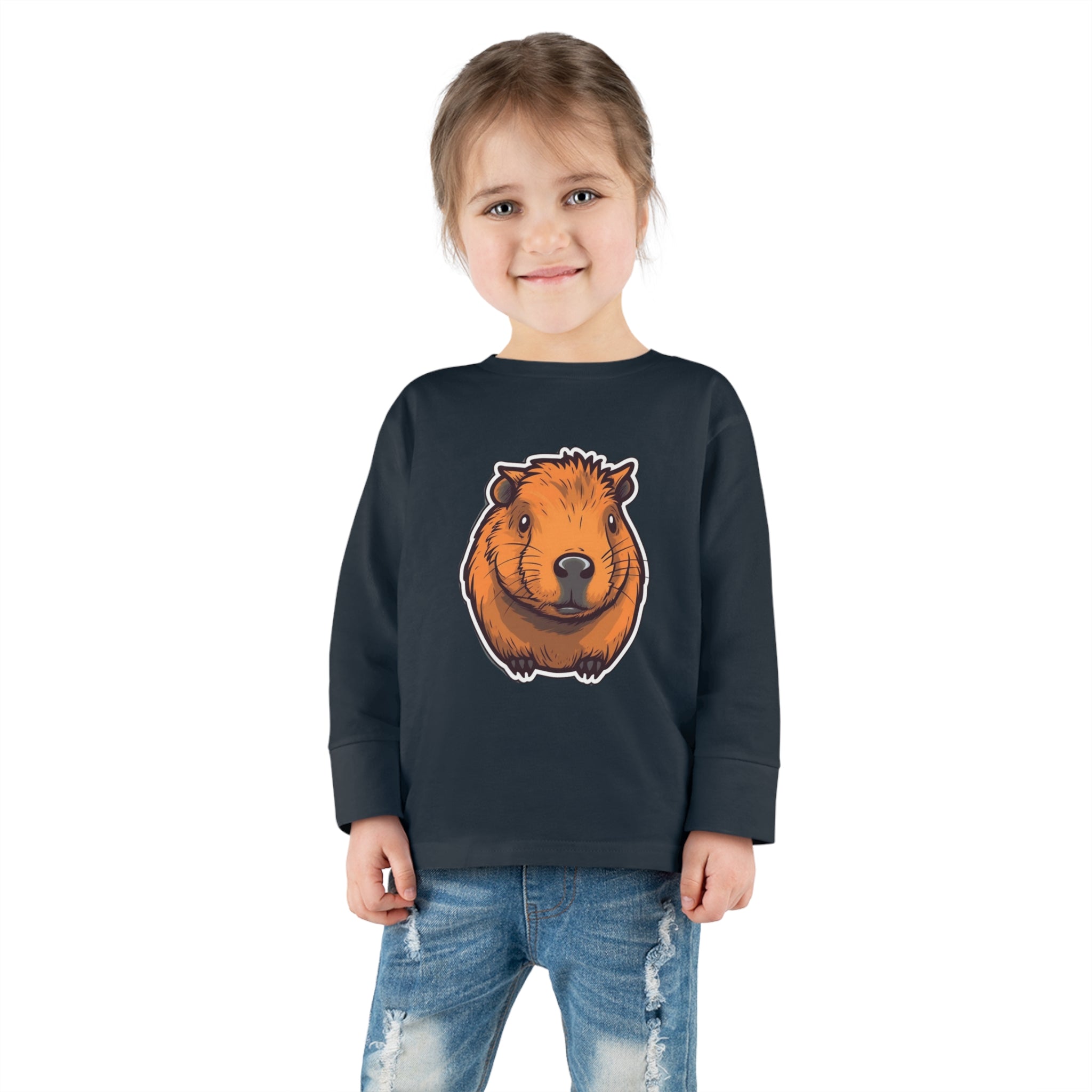 Toddler Long Sleeve Tee - Capybara Pup