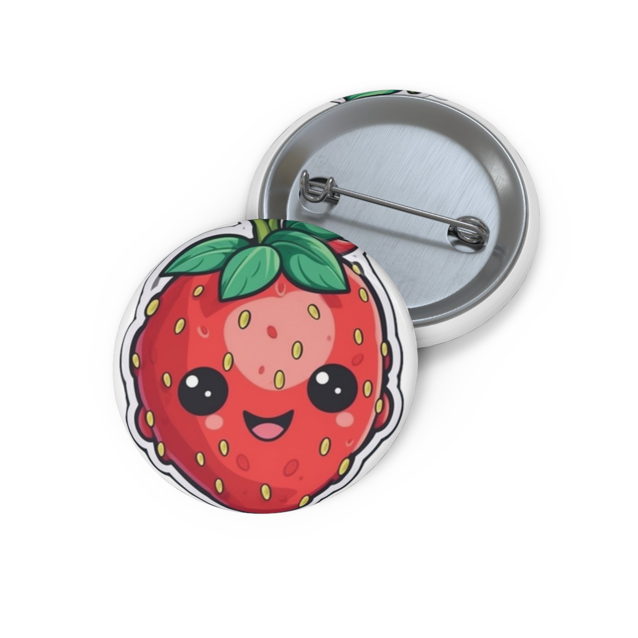 Custom Pin Buttons - Strawberry