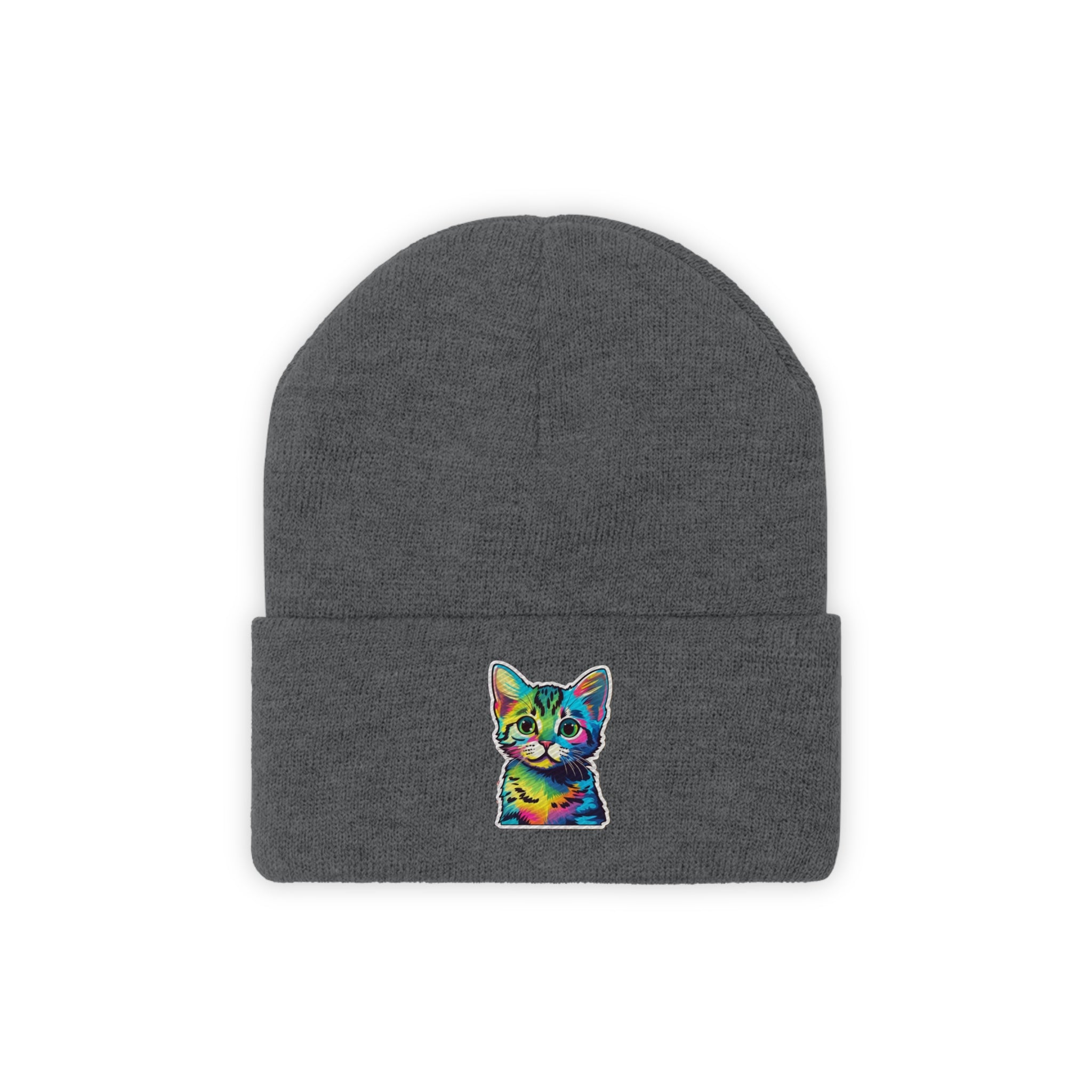 Knit Beanie - Kitten Pop Art 06