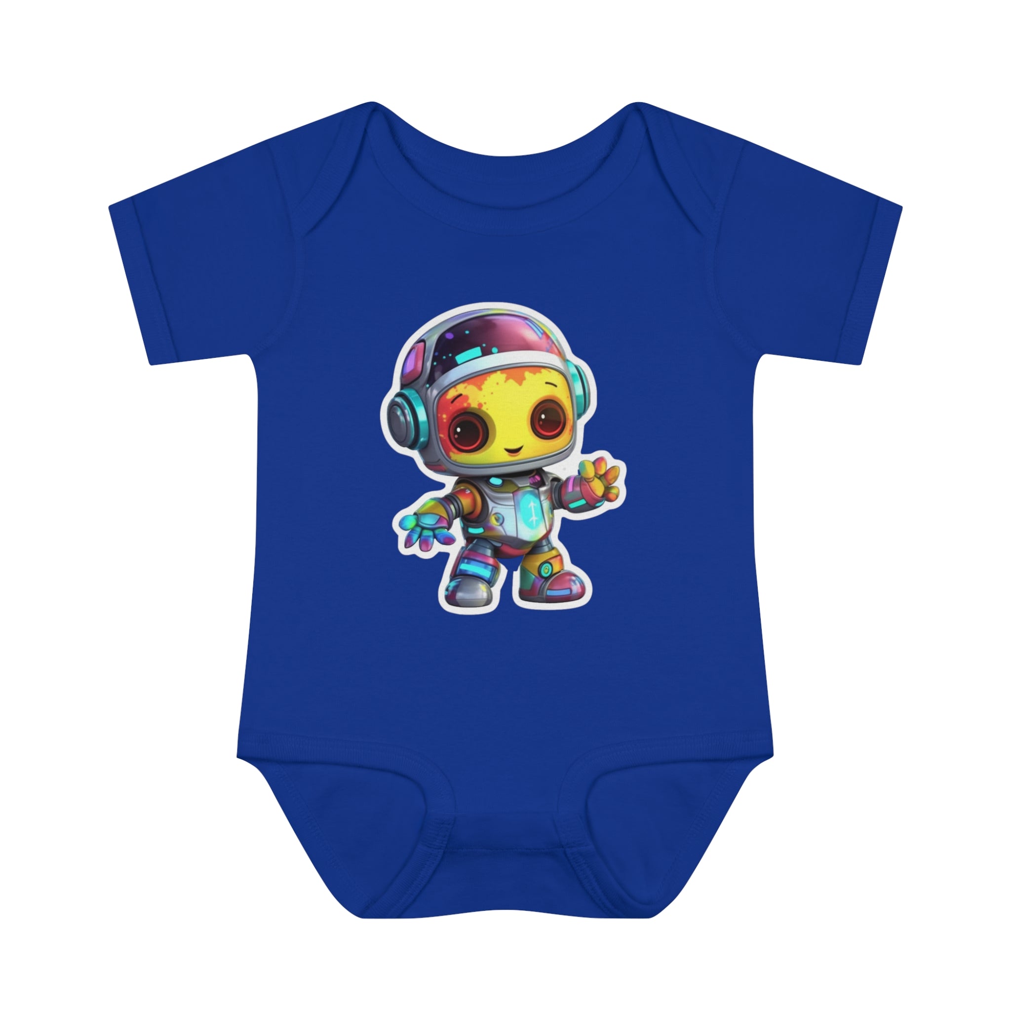 Infant Baby Rib Bodysuit - Comet, Robot Pop Art 09