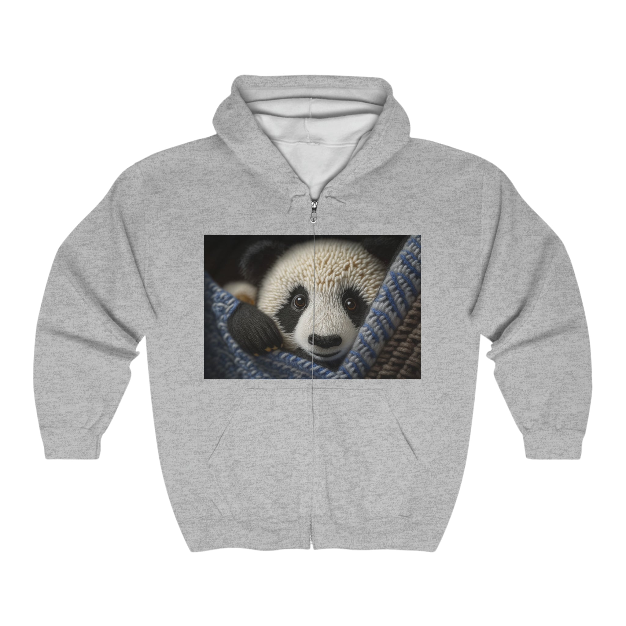 Unisex Heavy Blend™ Full Zip Hooded Sweatshirt - Baby Animals - Panda