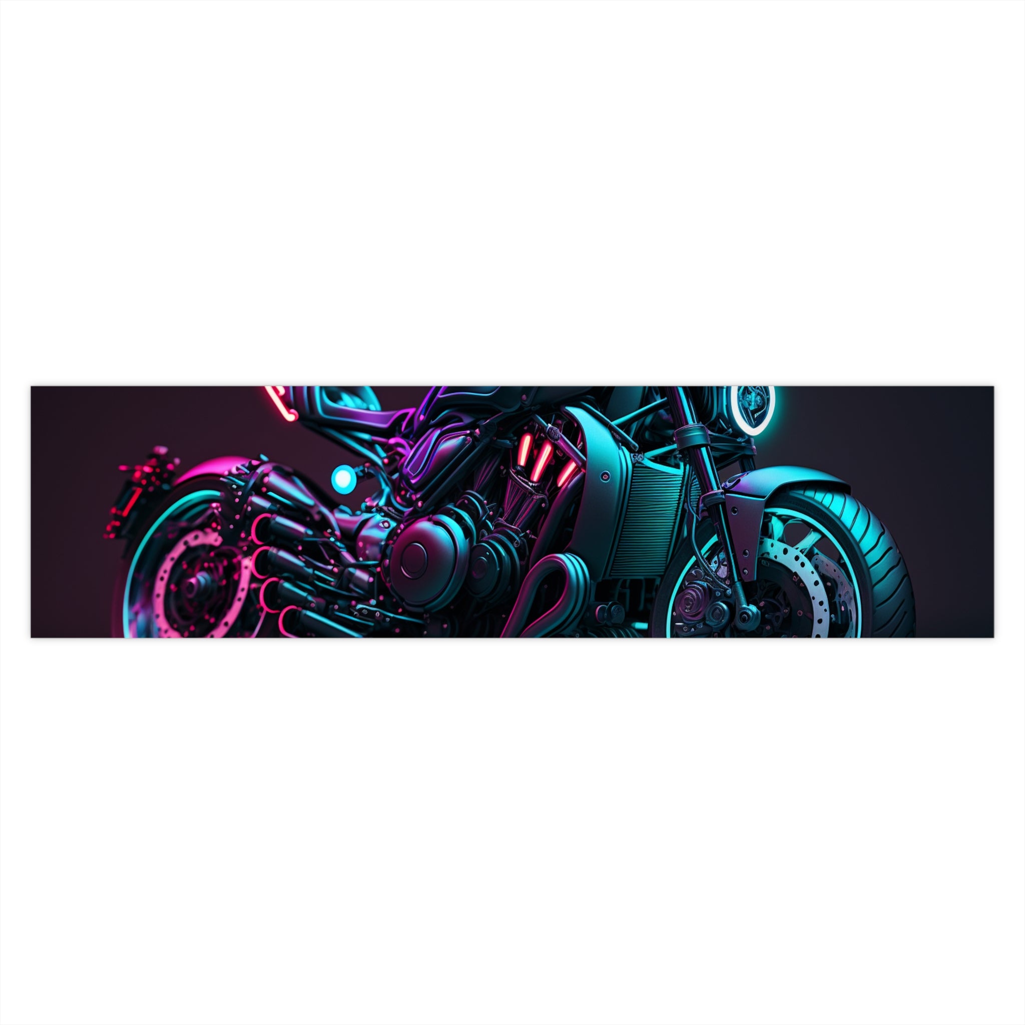 Bumper Stickers - Neon Motorcycle Design 02