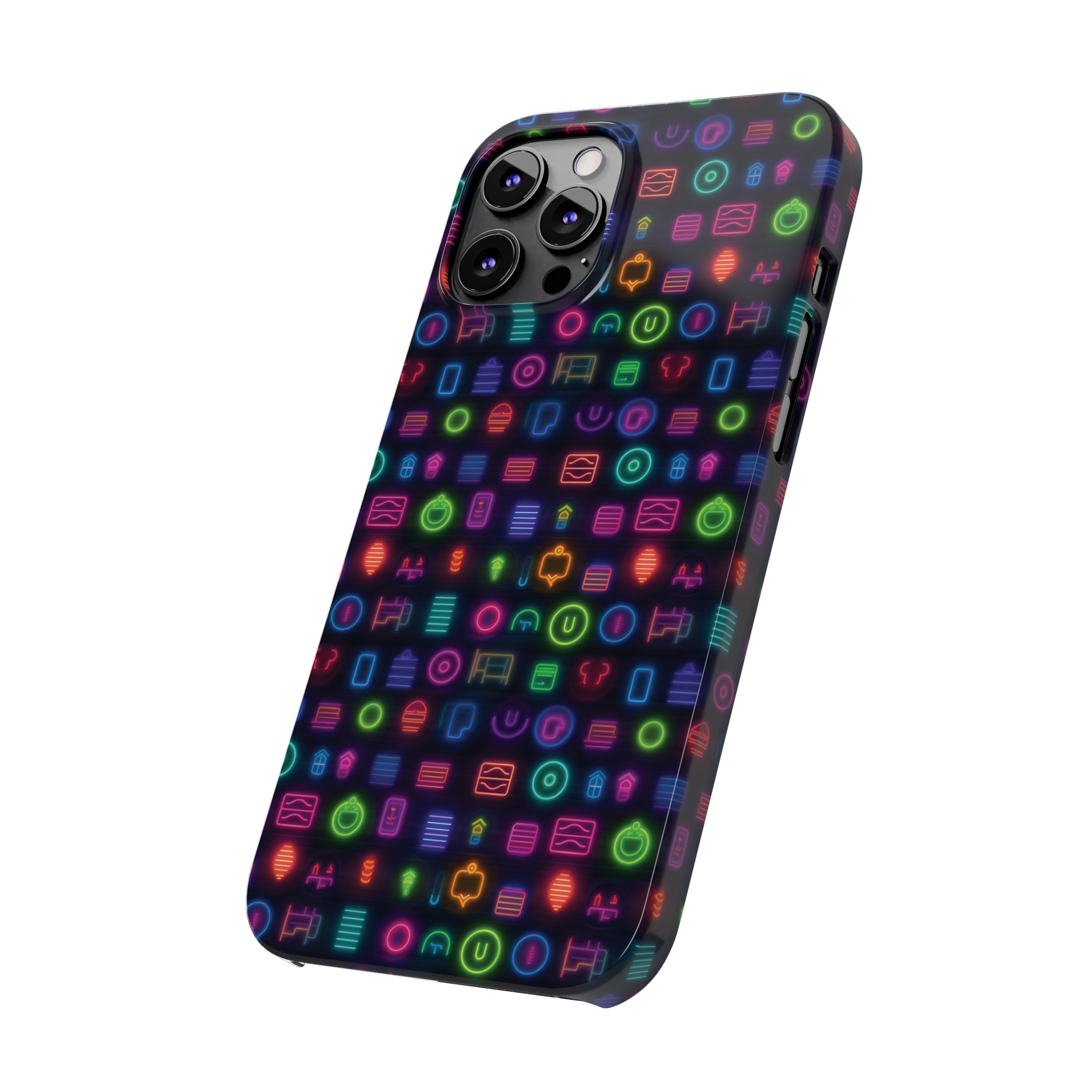 Slim Phone Cases (AOP) - Seamless Neon Designs 02