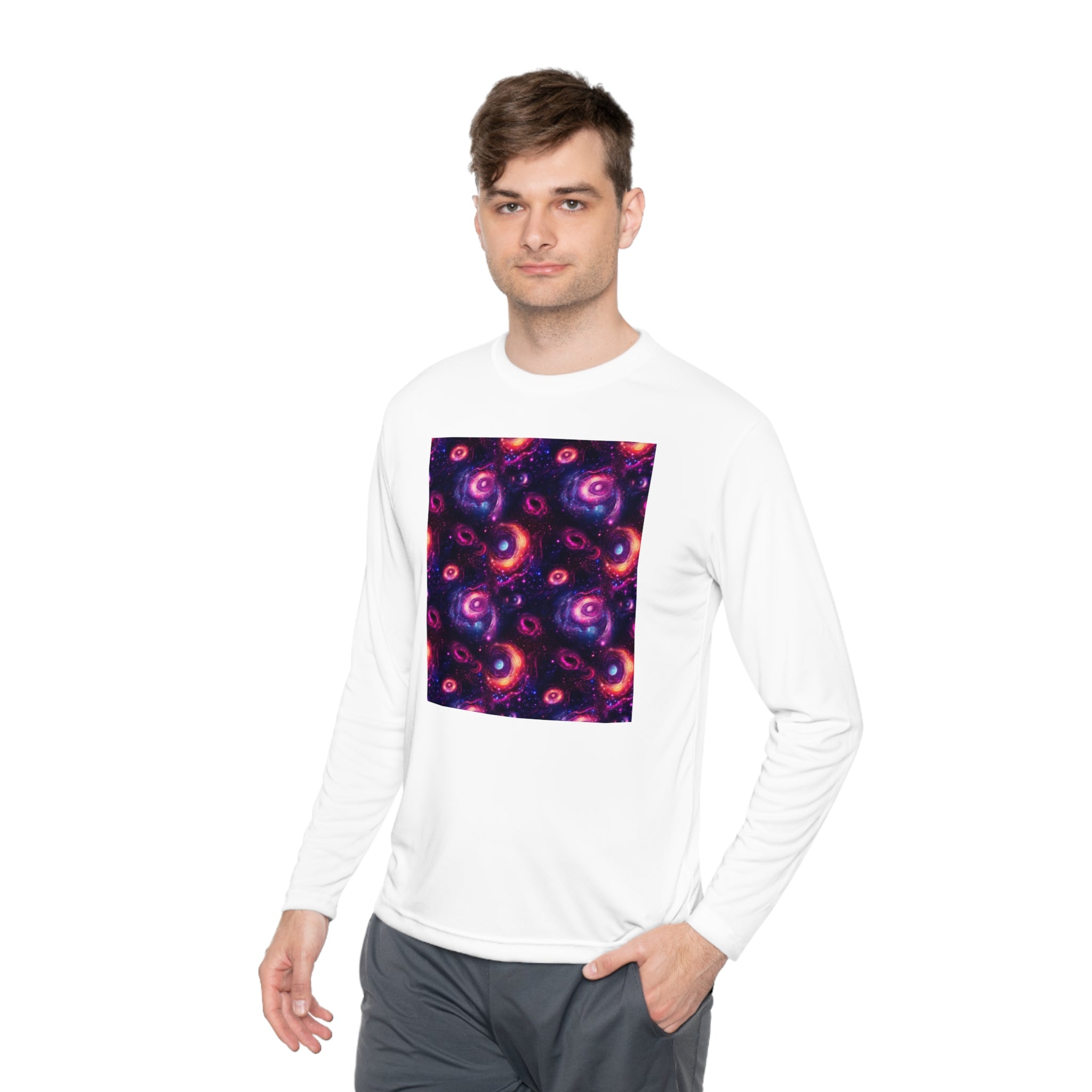 Unisex Lightweight Long Sleeve Tee (AOP) - Abstract Designs 02