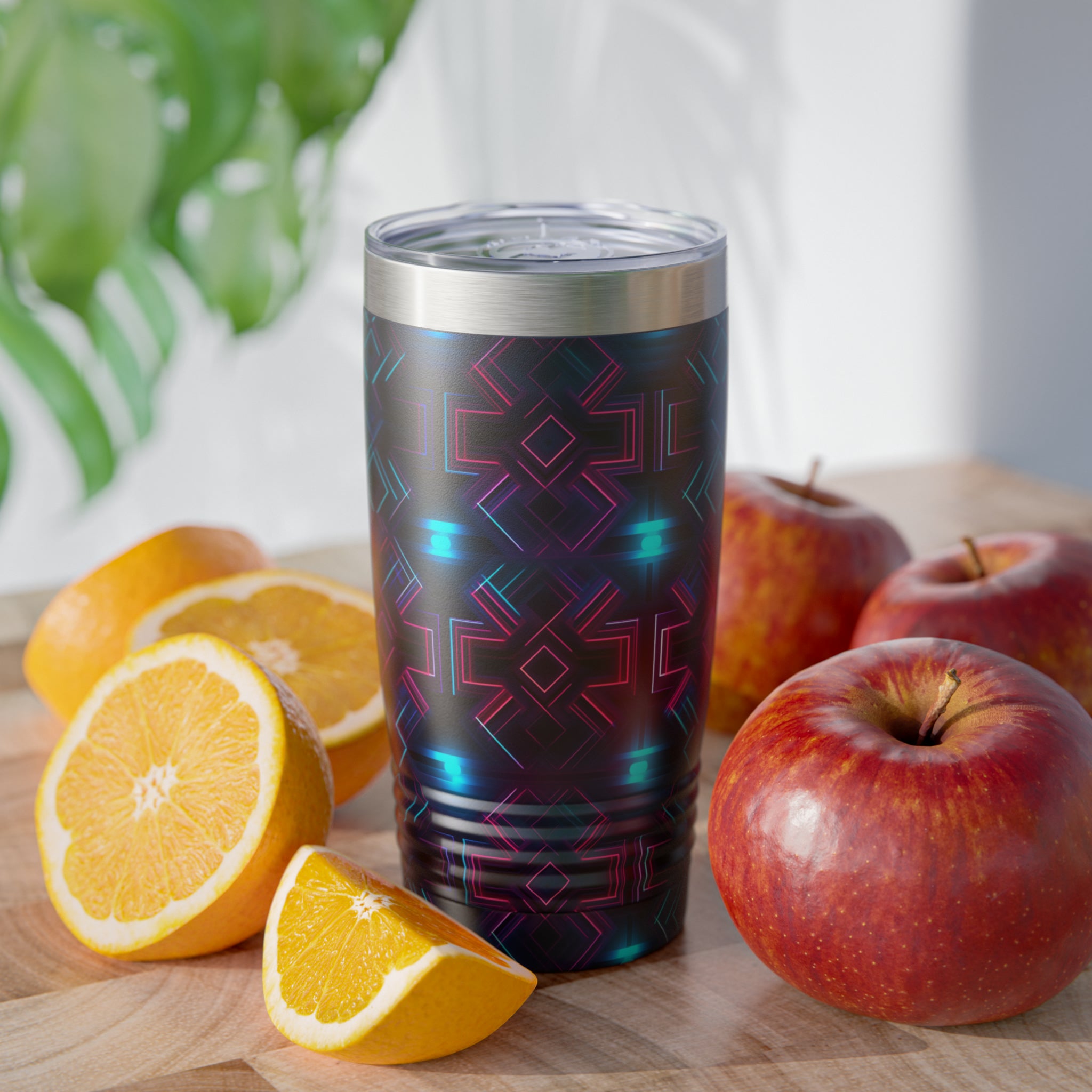 Ringneck Tumbler, 20oz (AOP) - Seamless Neon Designs 01